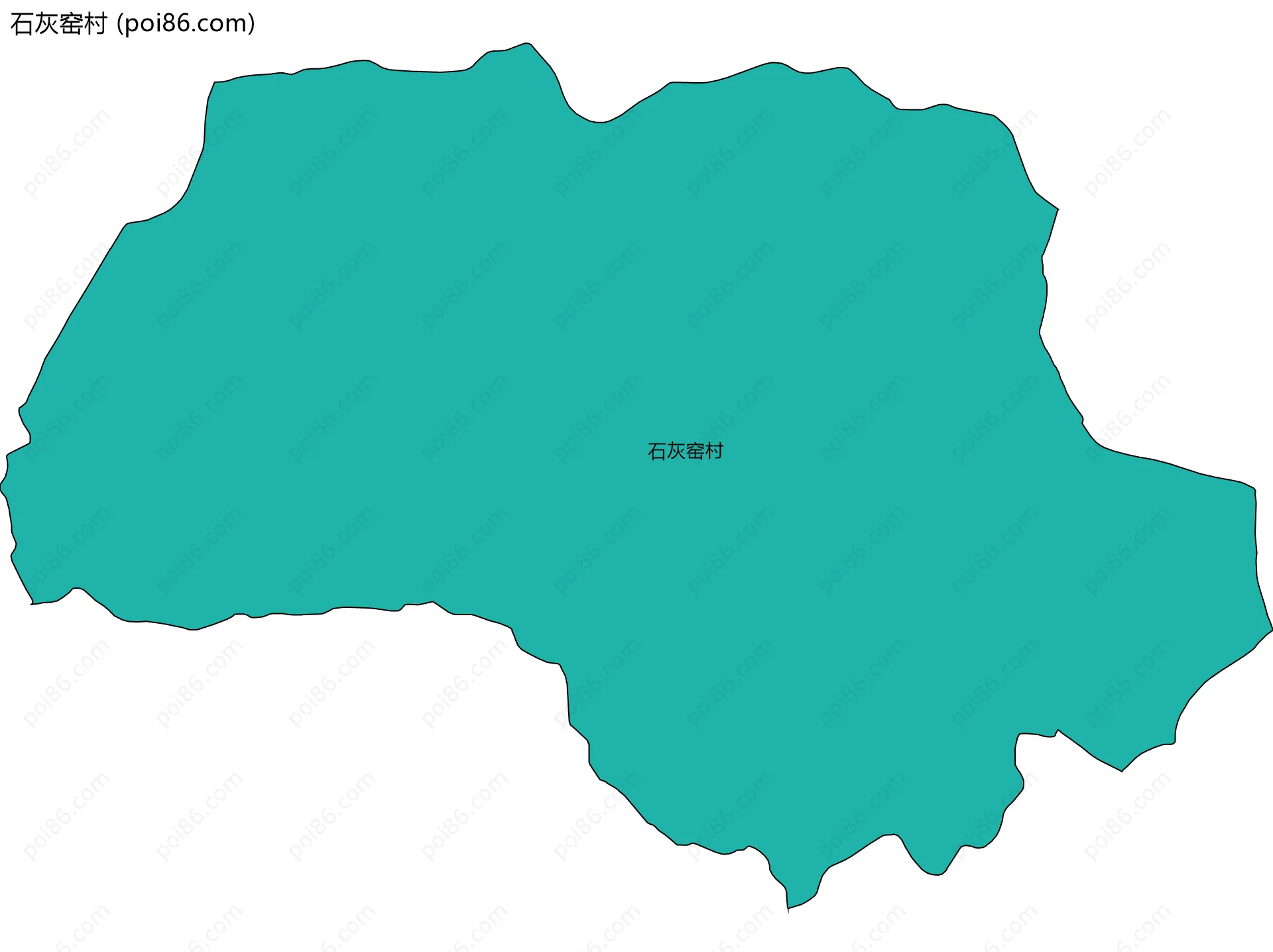 石灰窑村边界地图