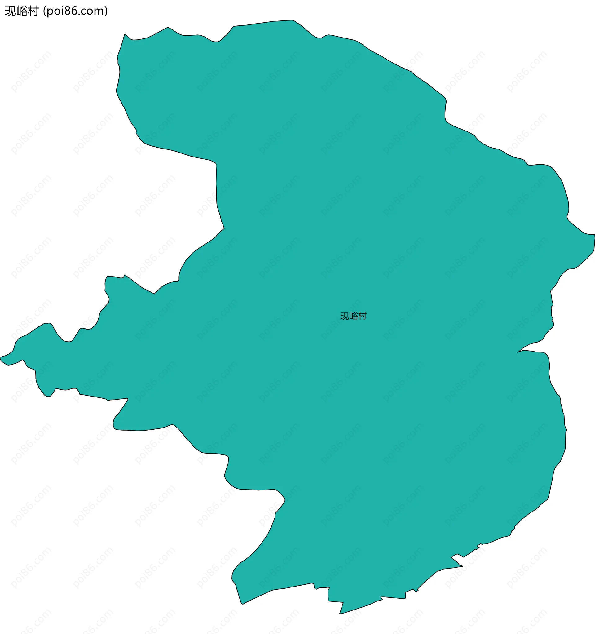 现峪村边界地图