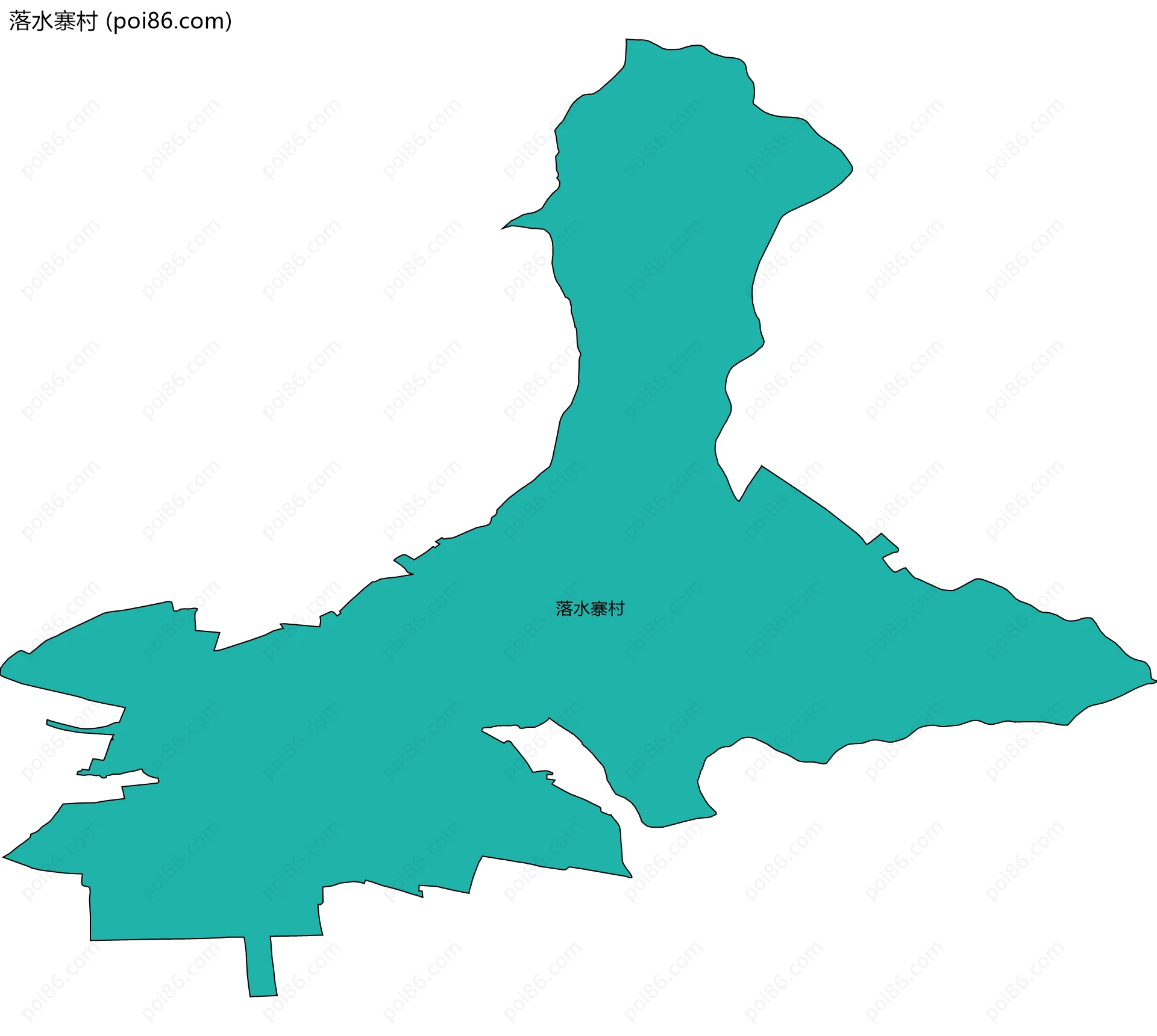 落水寨村边界地图