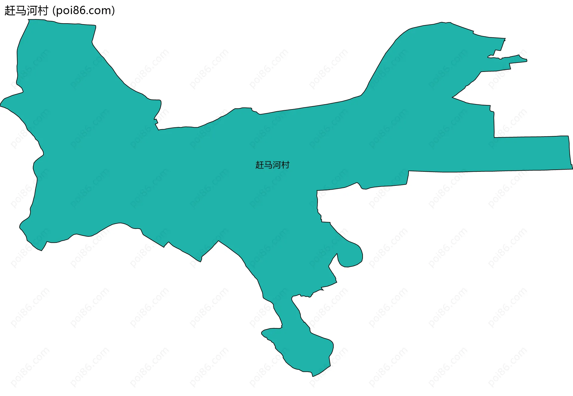 赶马河村边界地图
