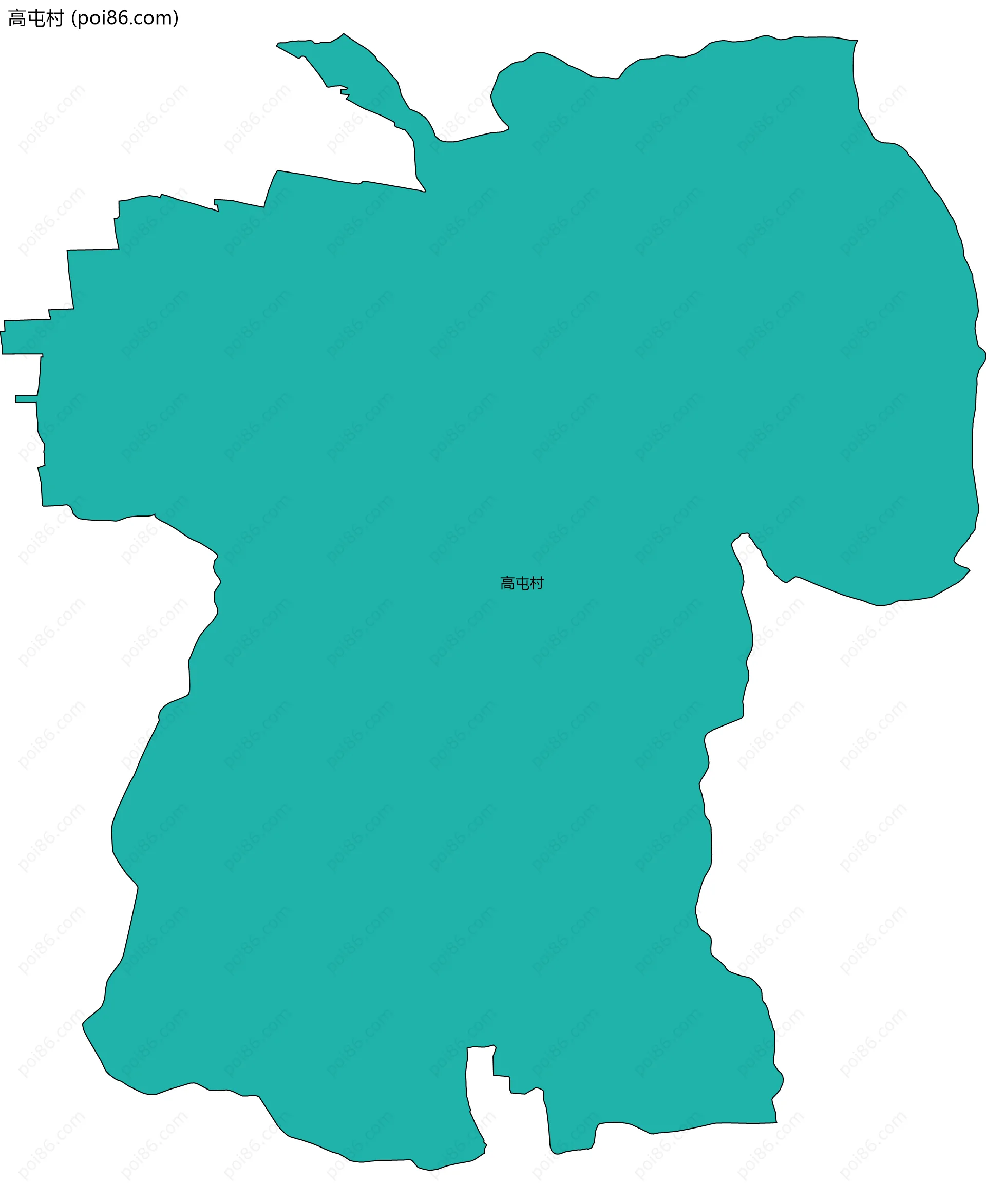 高屯村边界地图