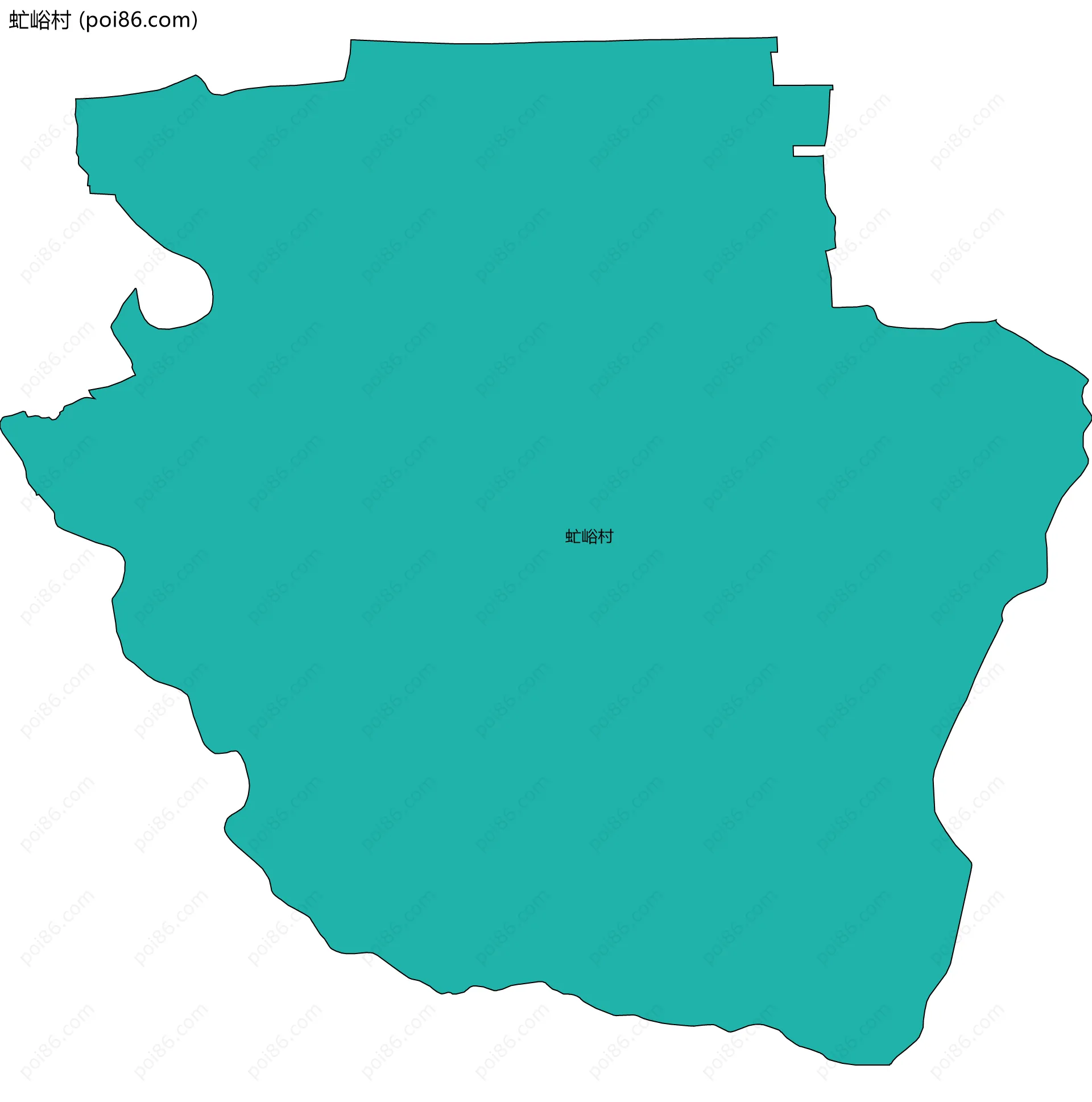 虻峪村边界地图