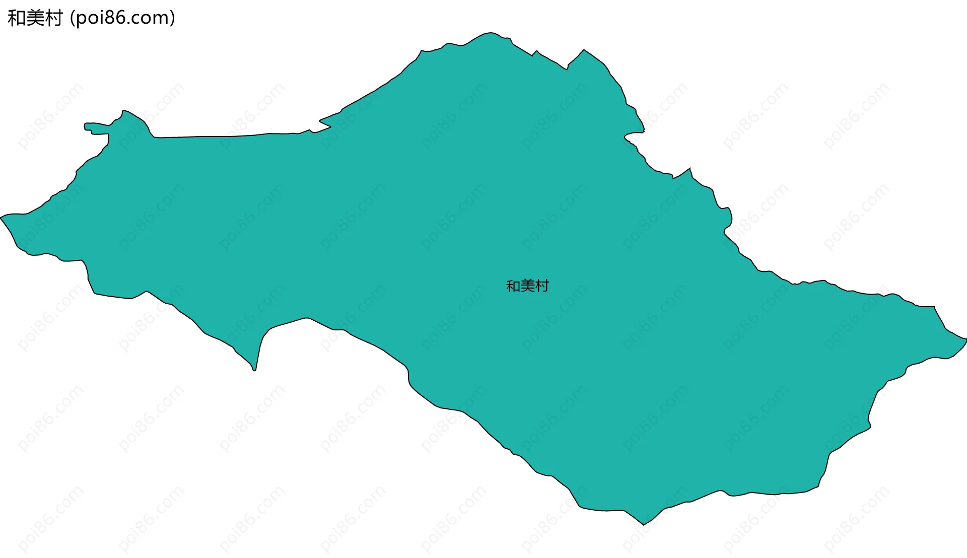 和美村边界地图