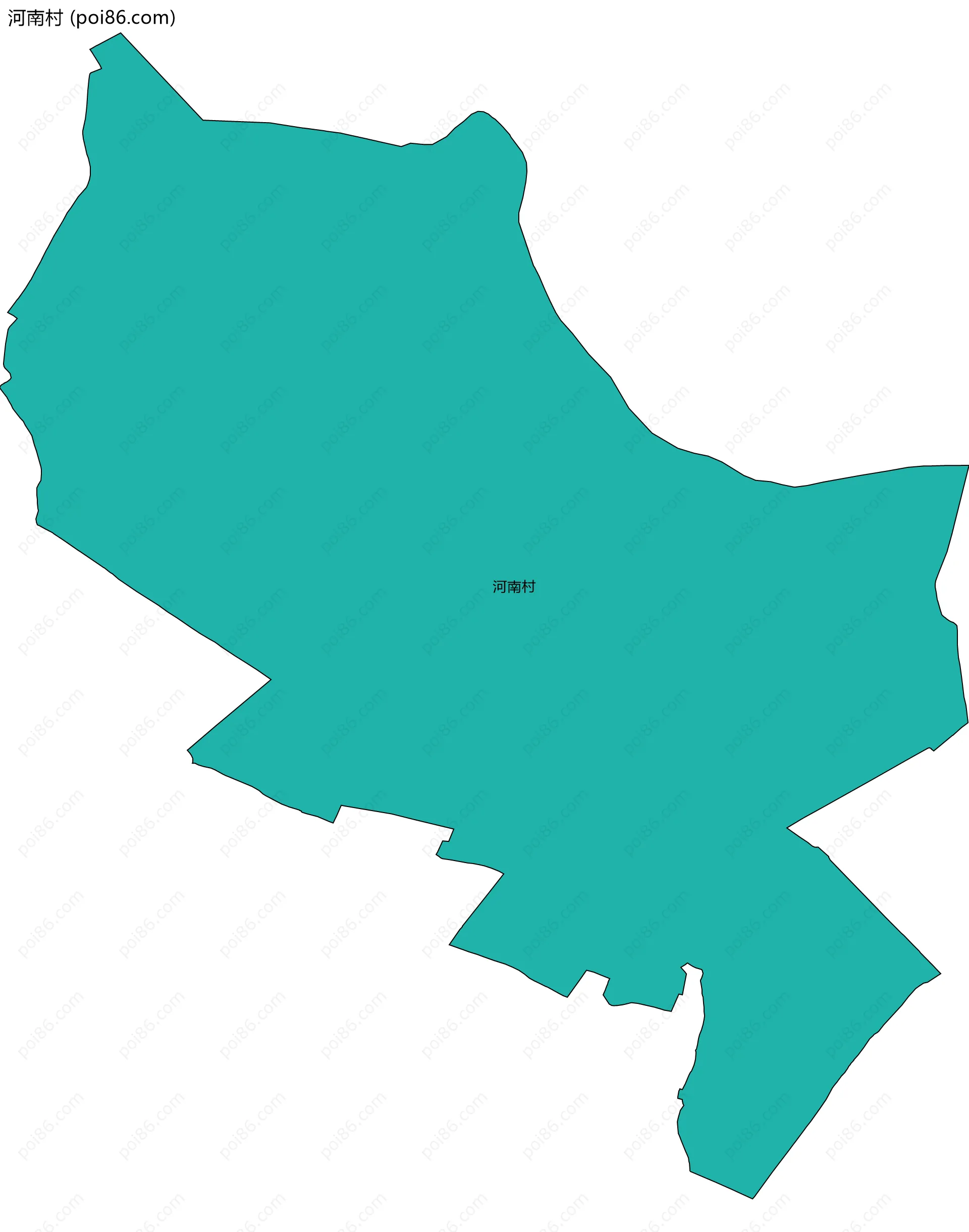 河南村边界地图