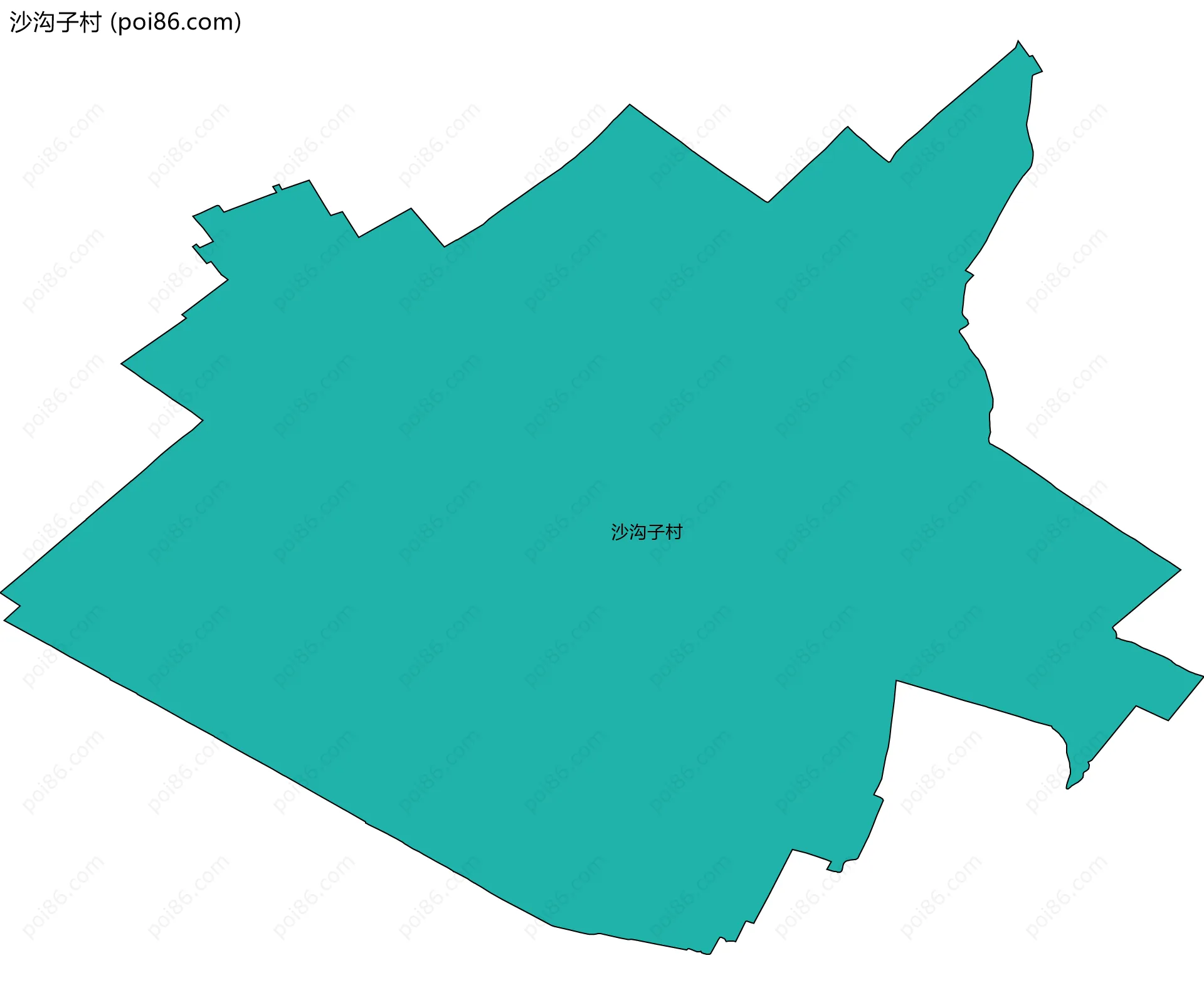 沙沟子村边界地图