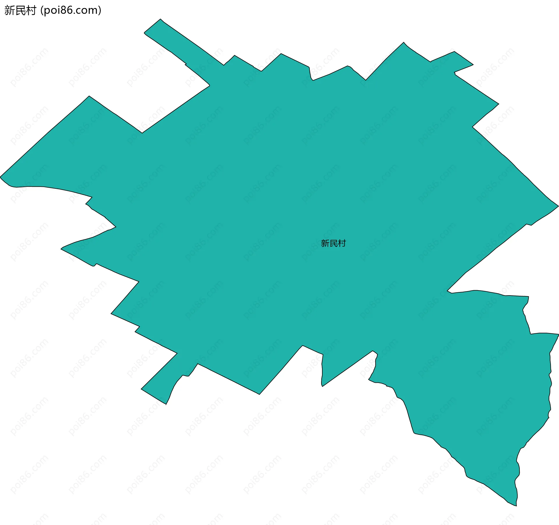 新民村边界地图