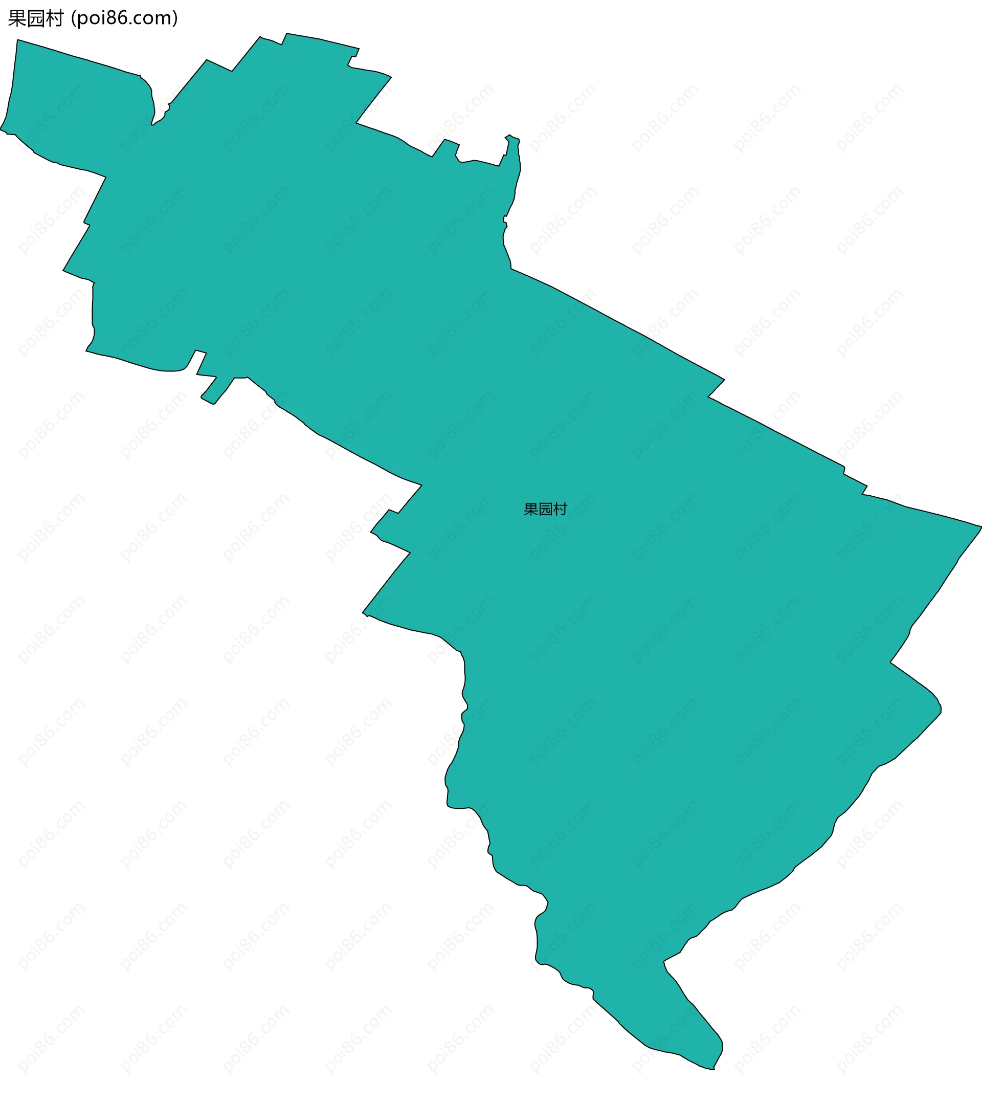 果园村边界地图