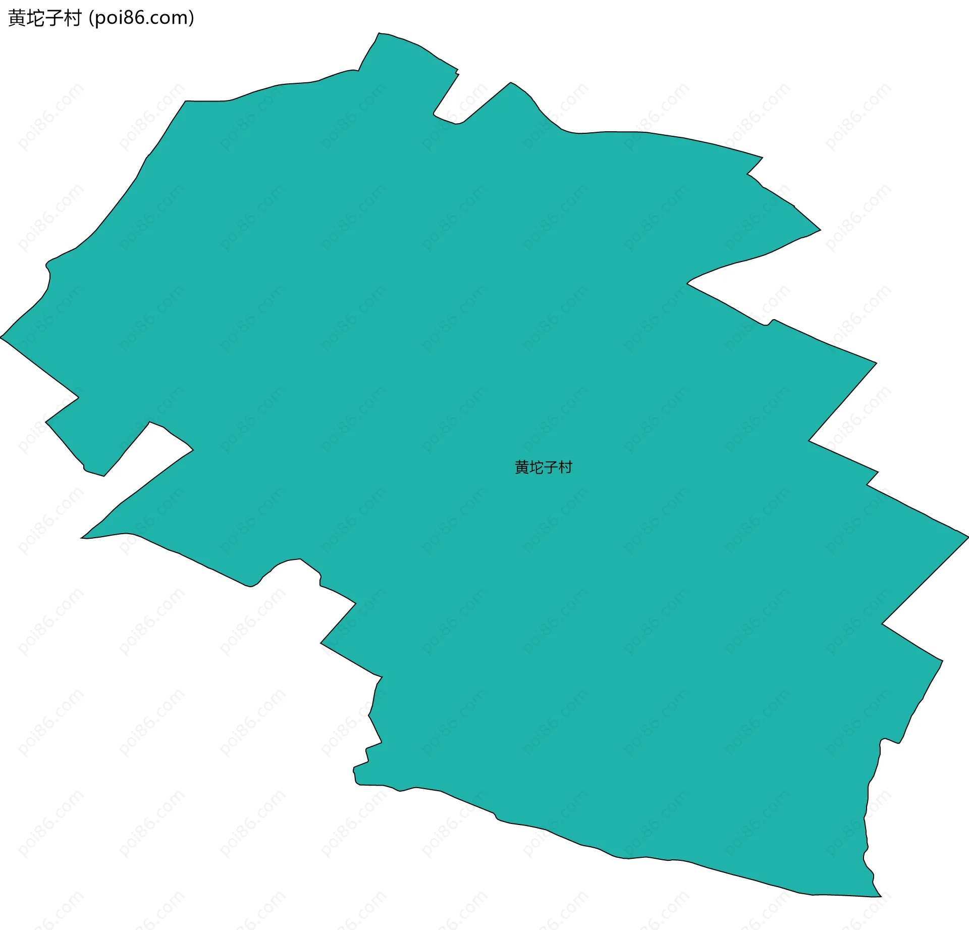 黄坨子村边界地图