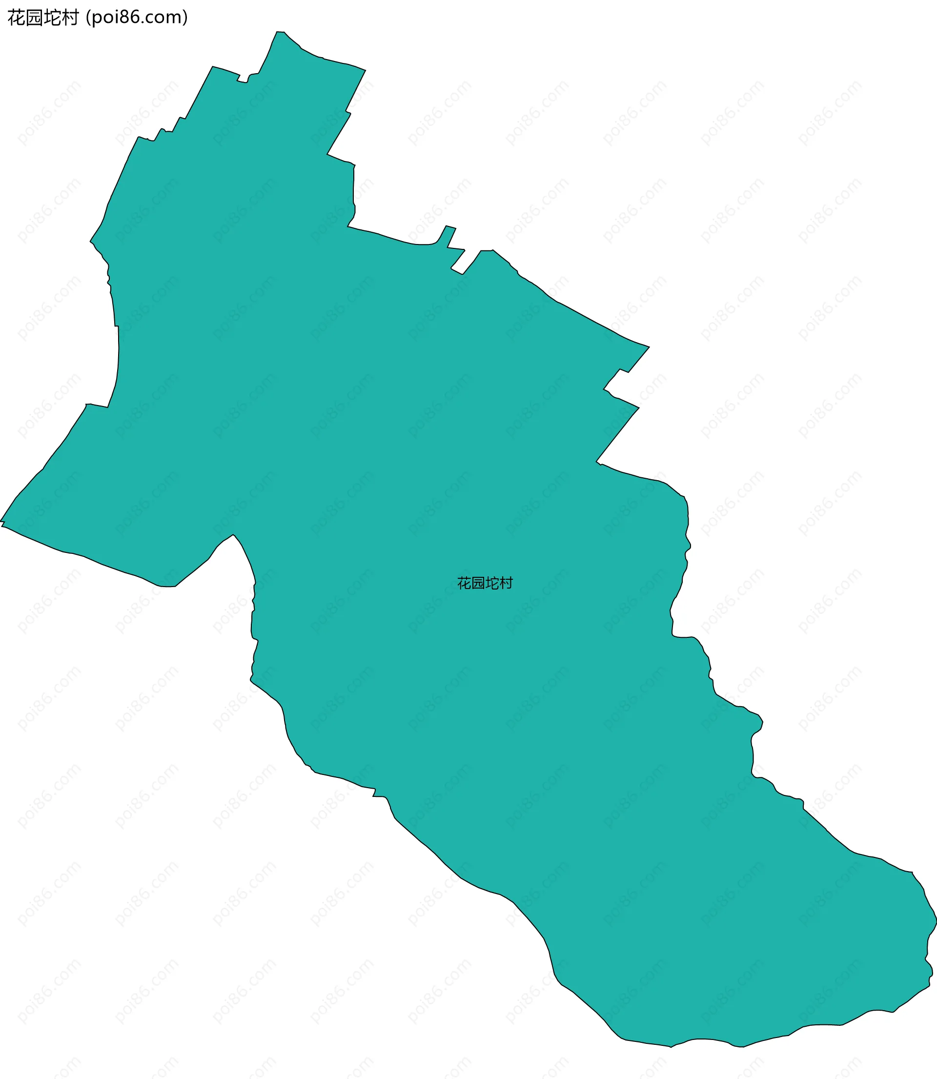 花园坨村边界地图