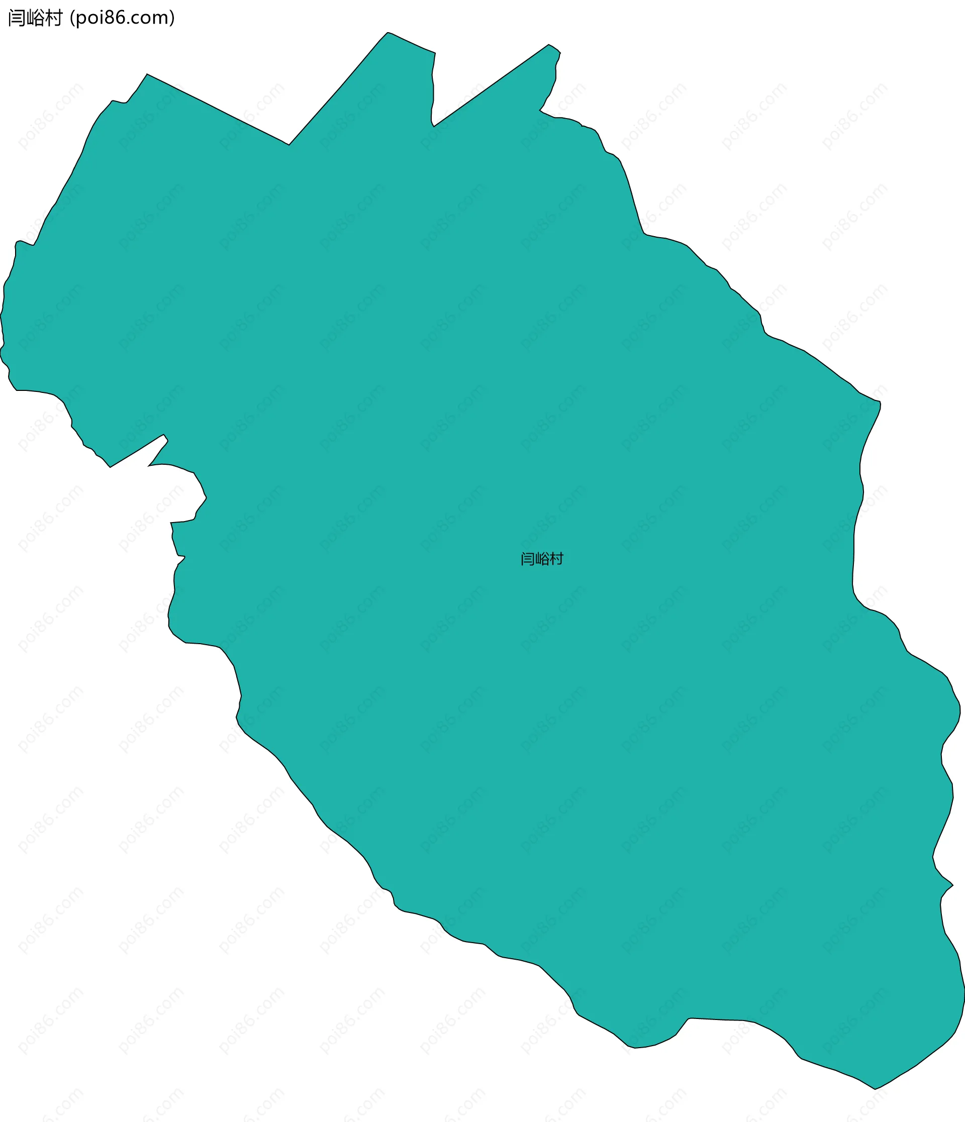 闫峪村边界地图