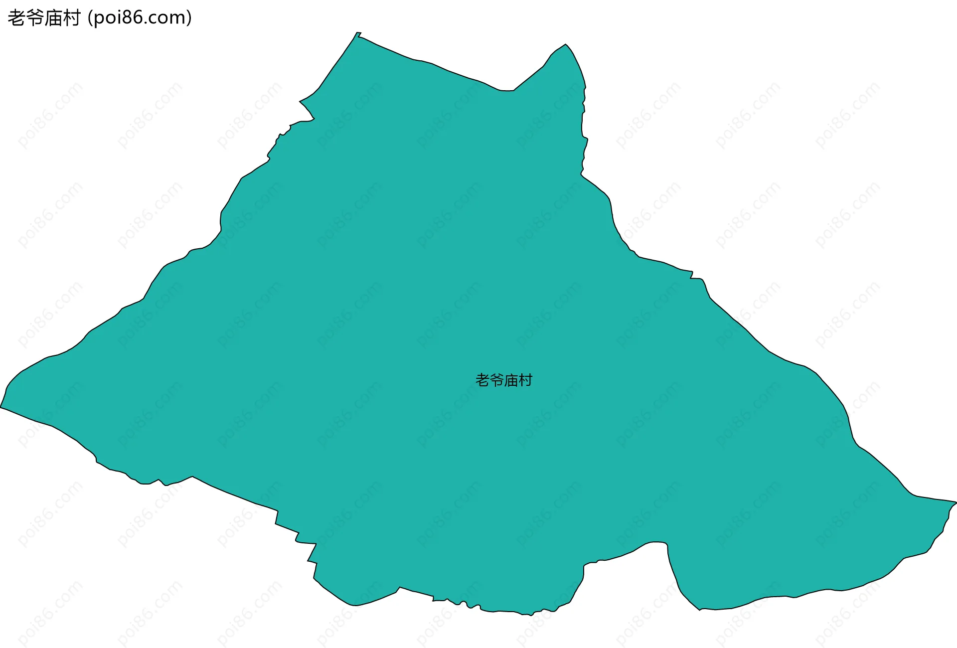 老爷庙村边界地图