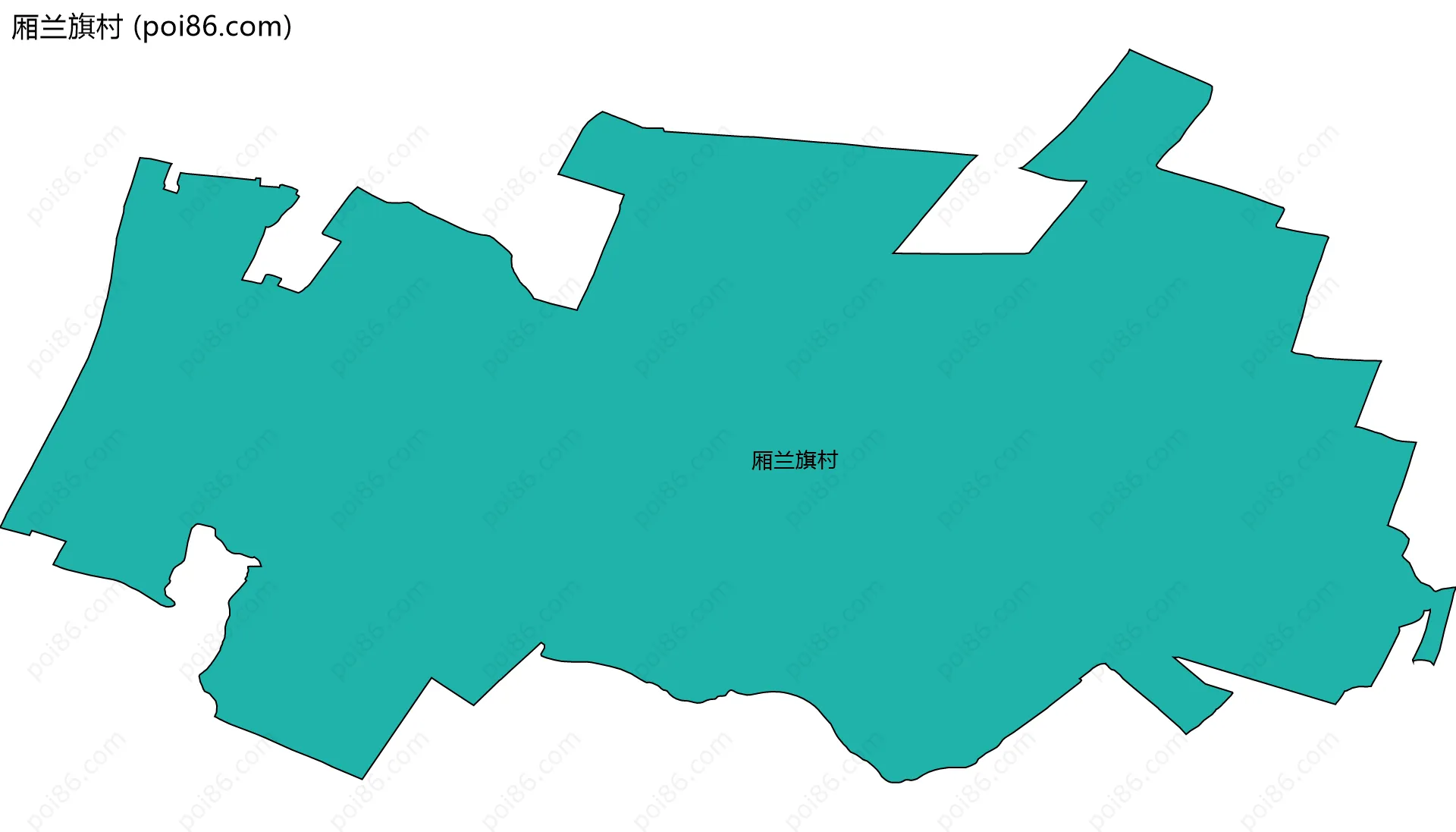 厢兰旗村边界地图