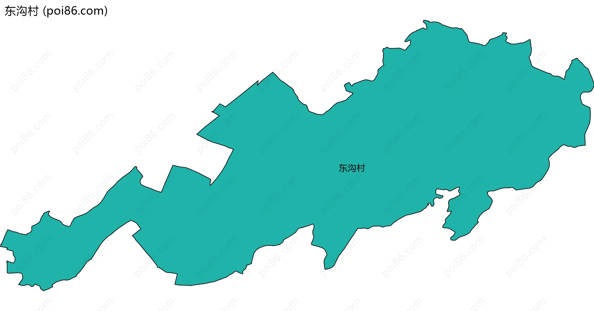 东沟村边界地图