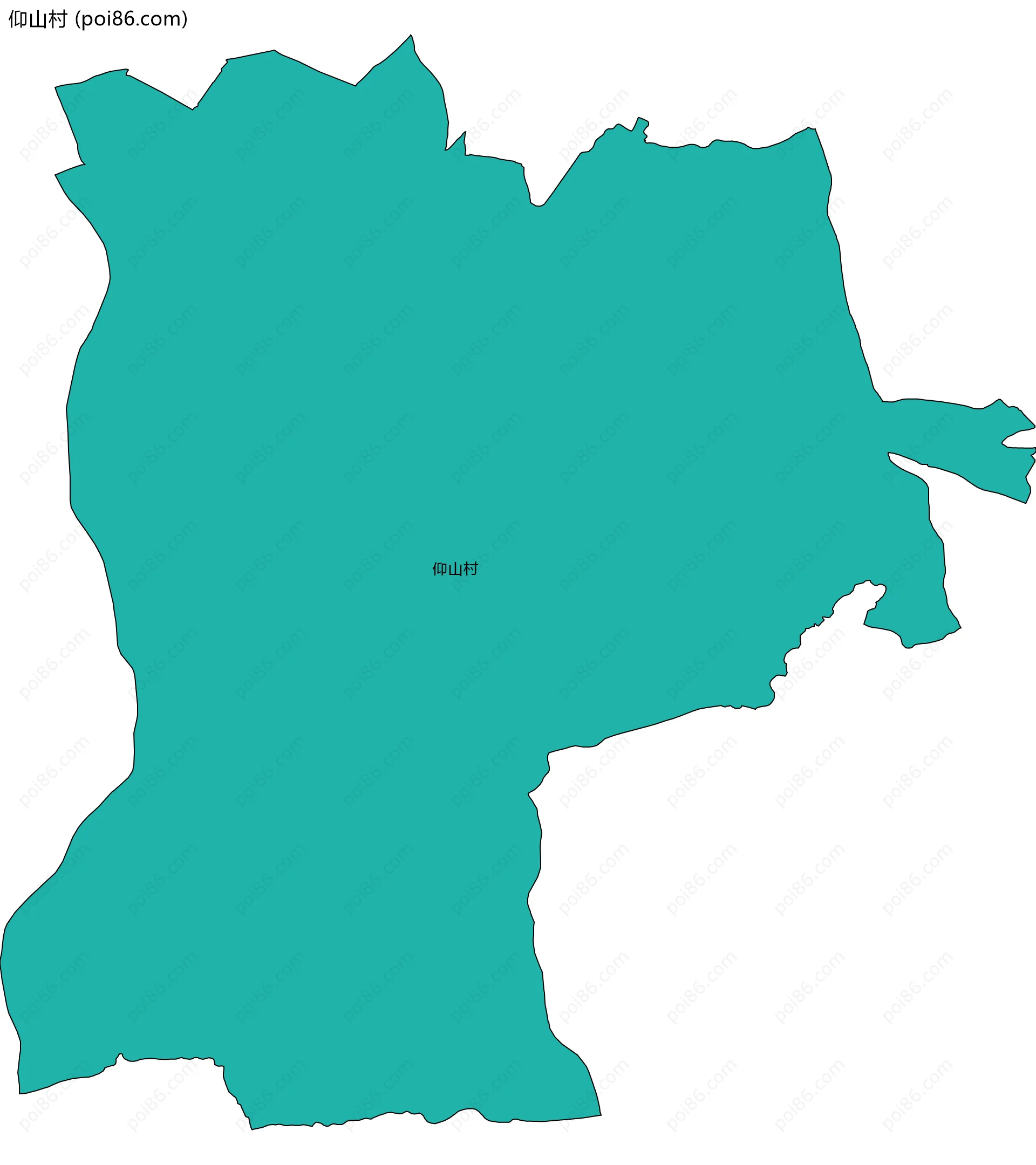 仰山村边界地图