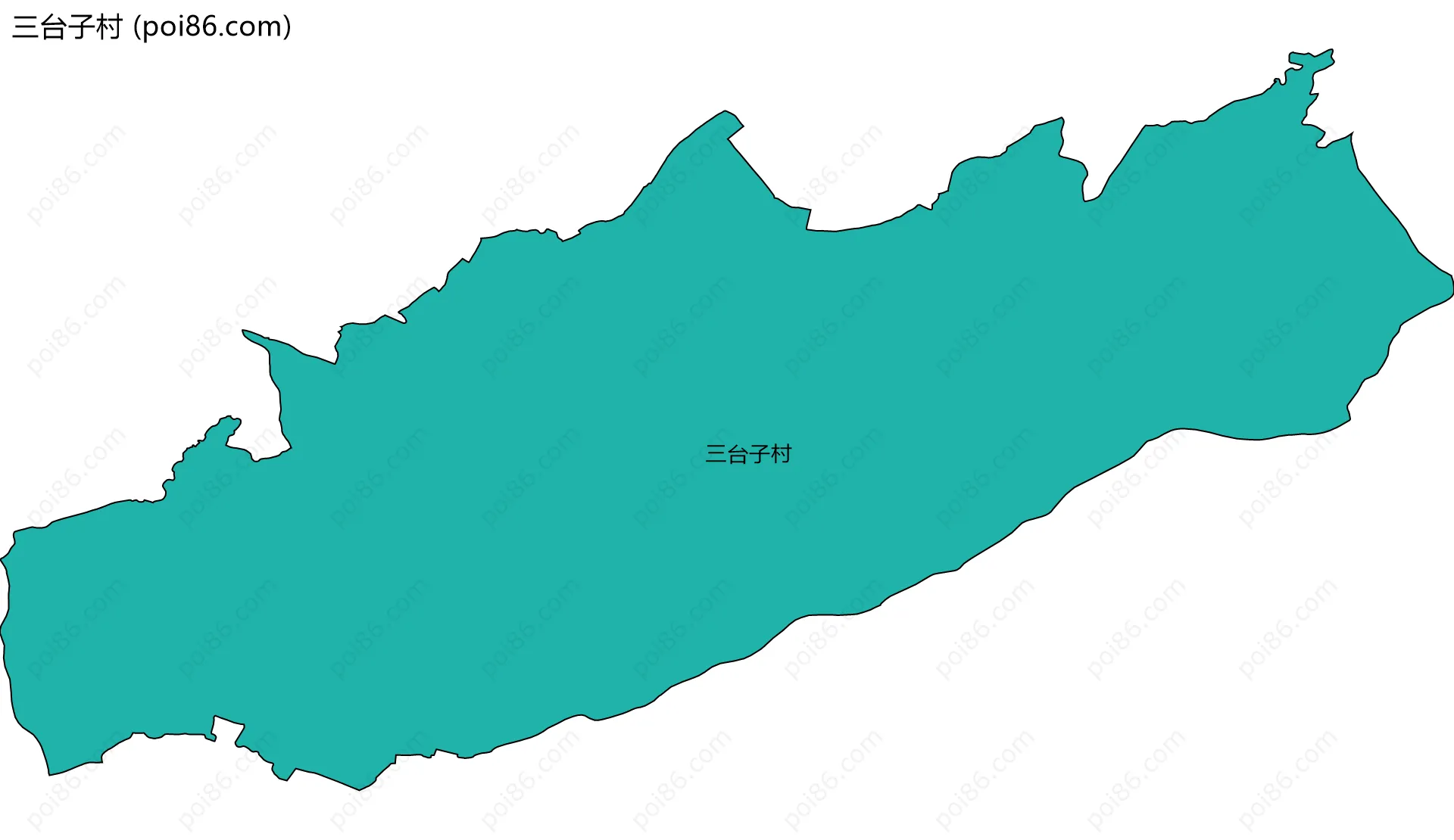 三台子村边界地图