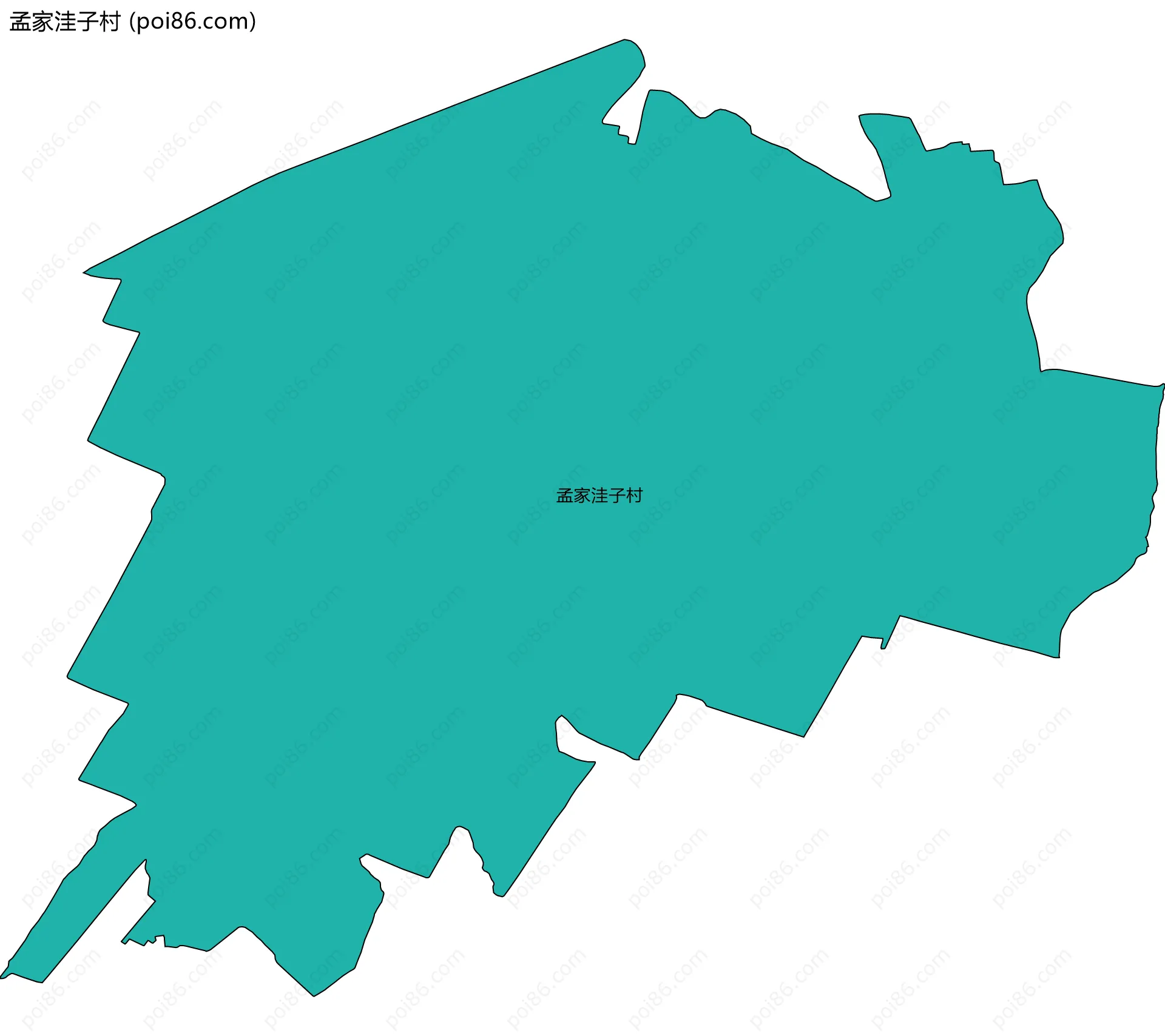 孟家洼子村边界地图