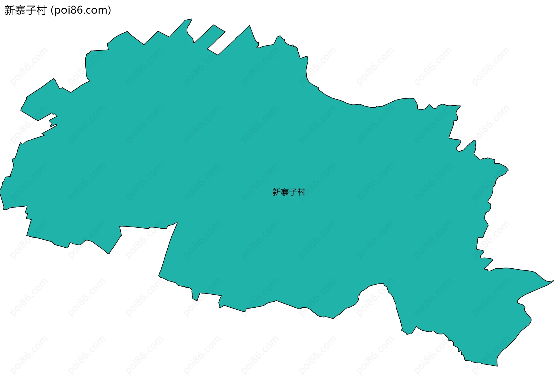 新寨子村边界地图
