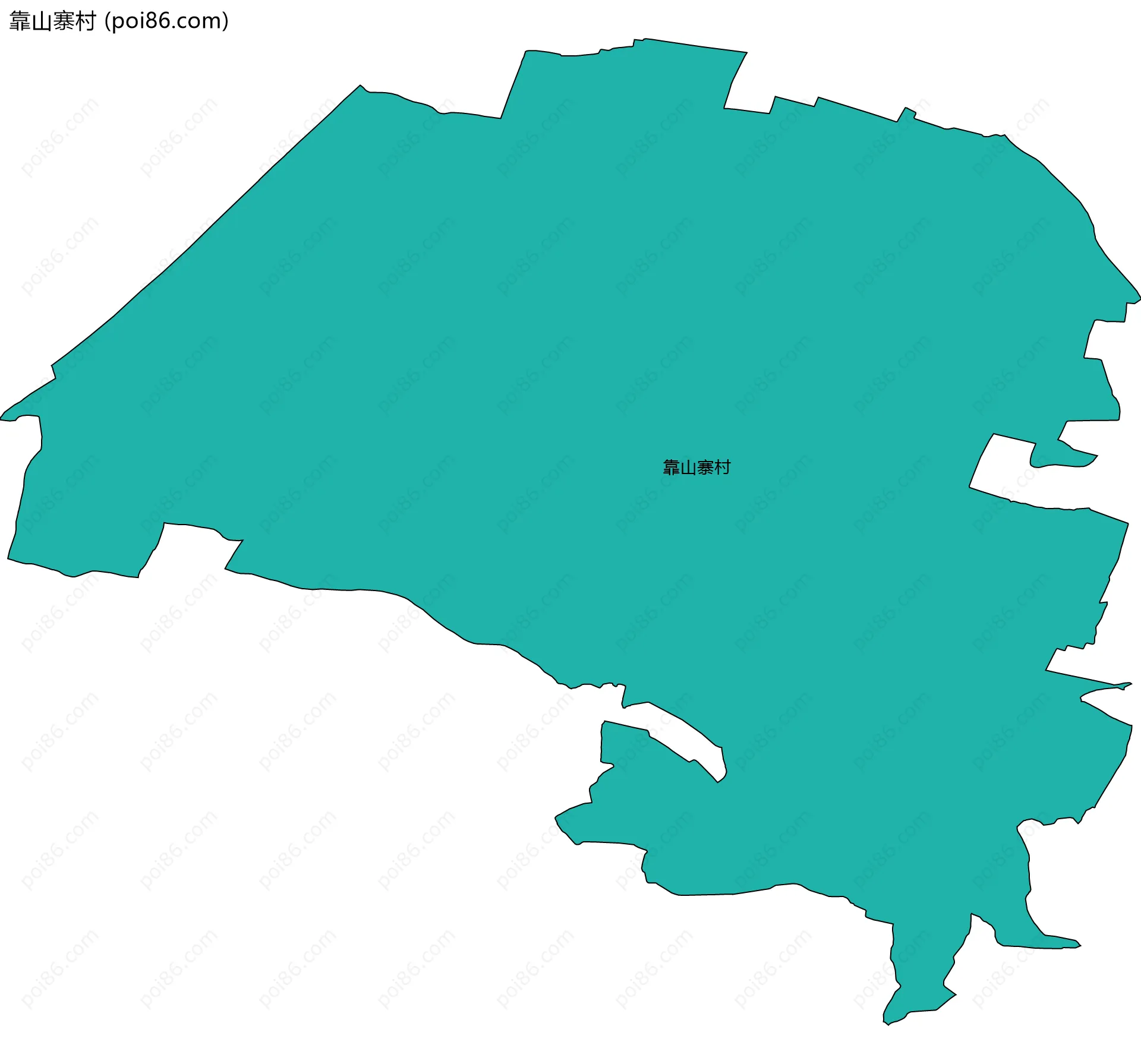 靠山寨村边界地图