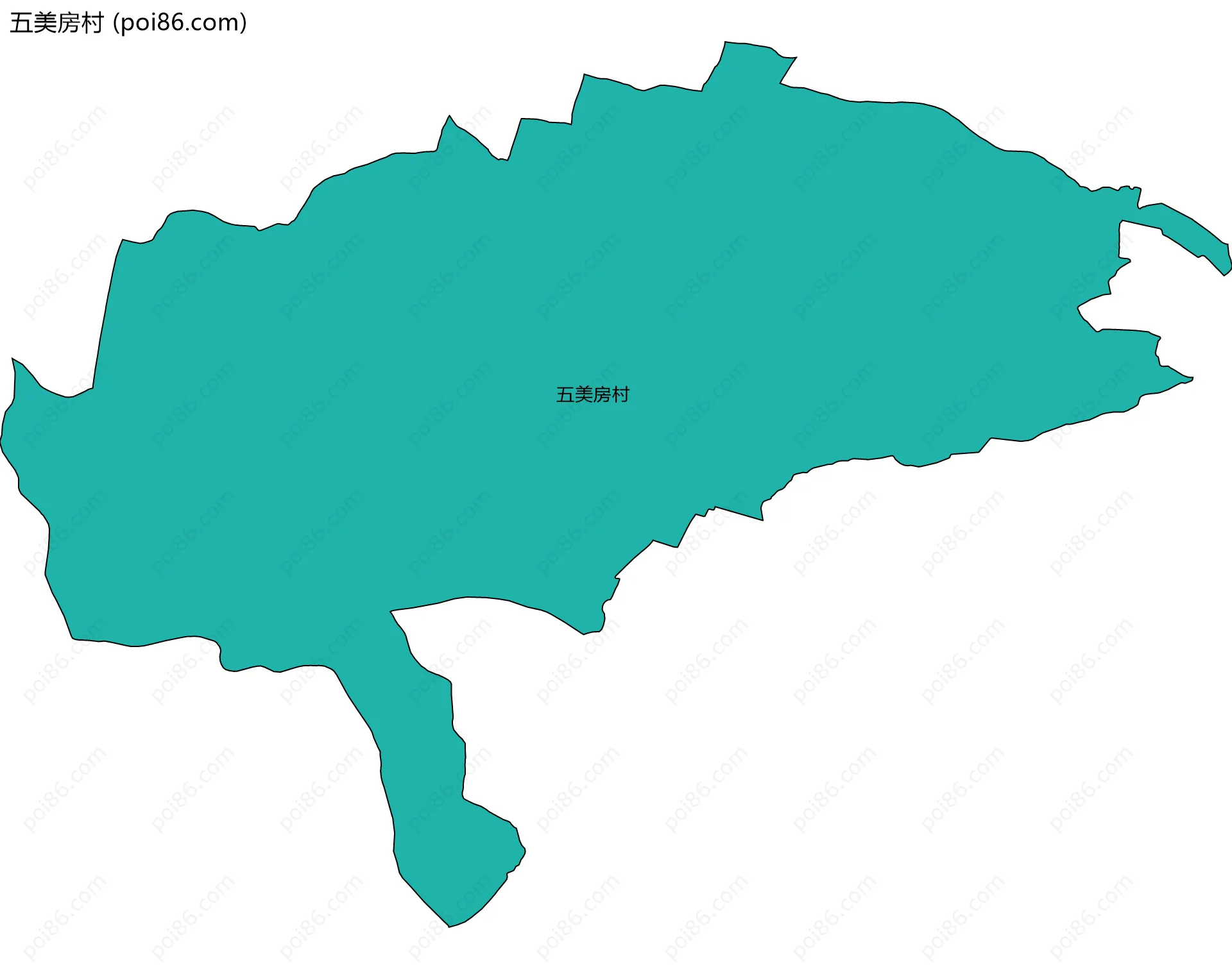 五美房村边界地图