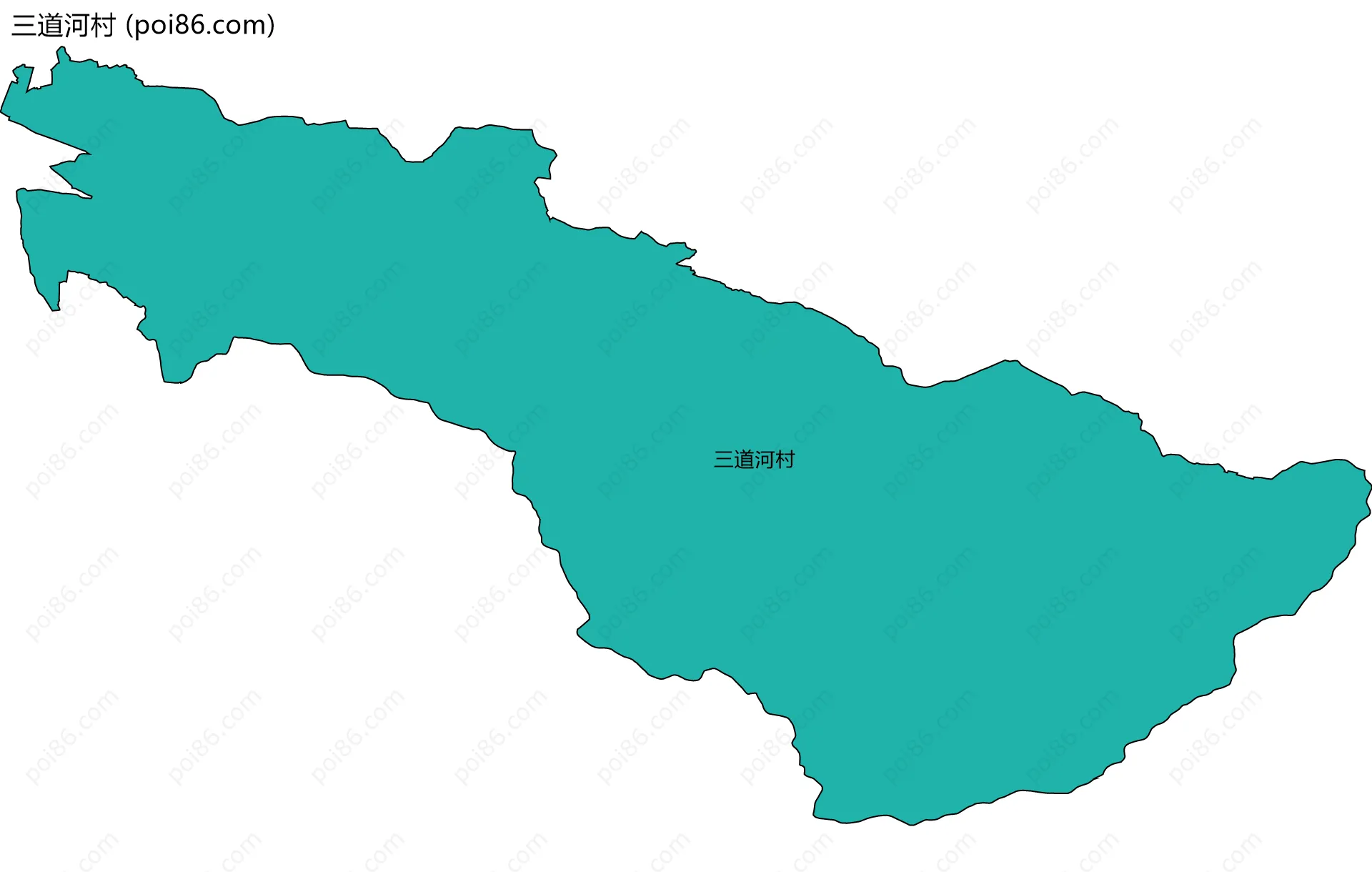 三道河村边界地图