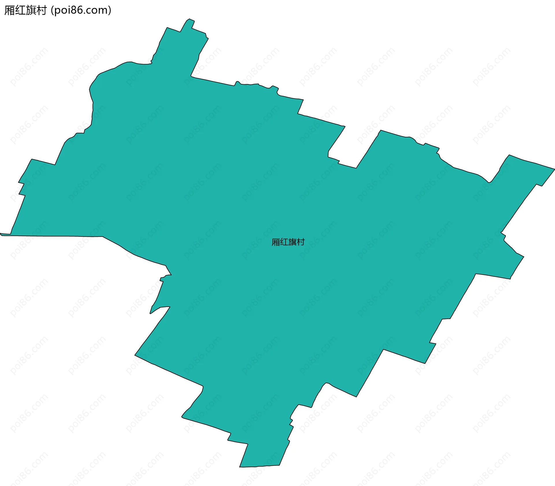 厢红旗村边界地图