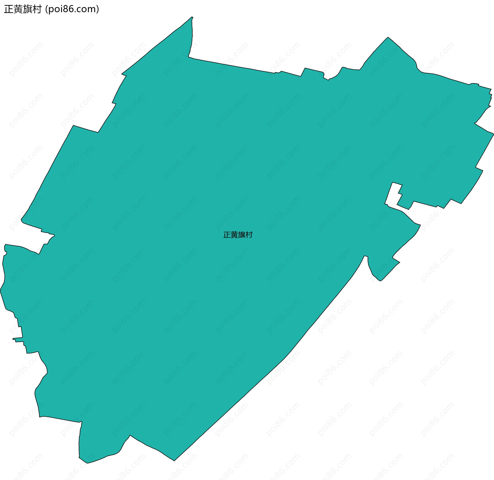 正黄旗村边界地图