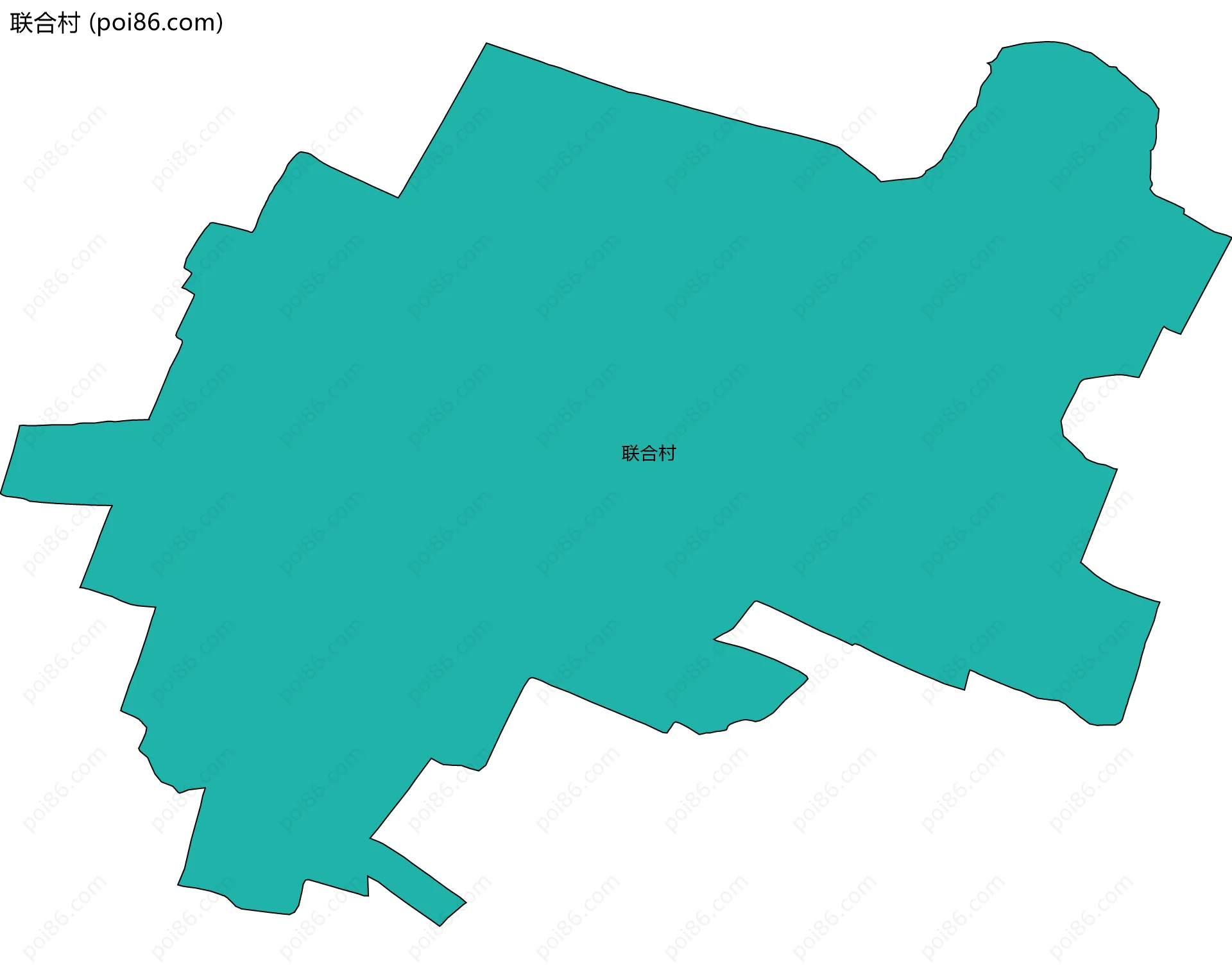 联合村边界地图