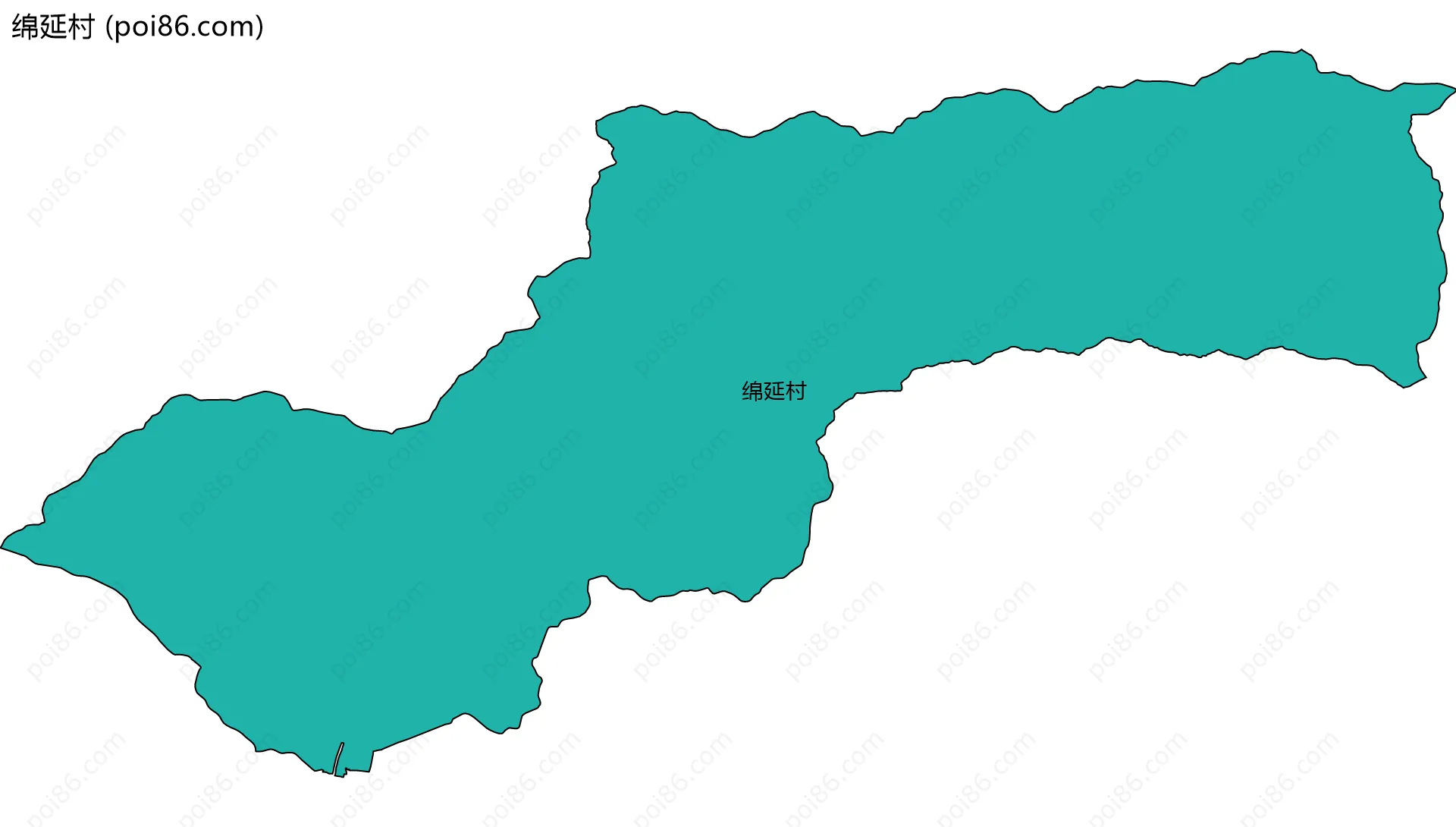 绵延村边界地图