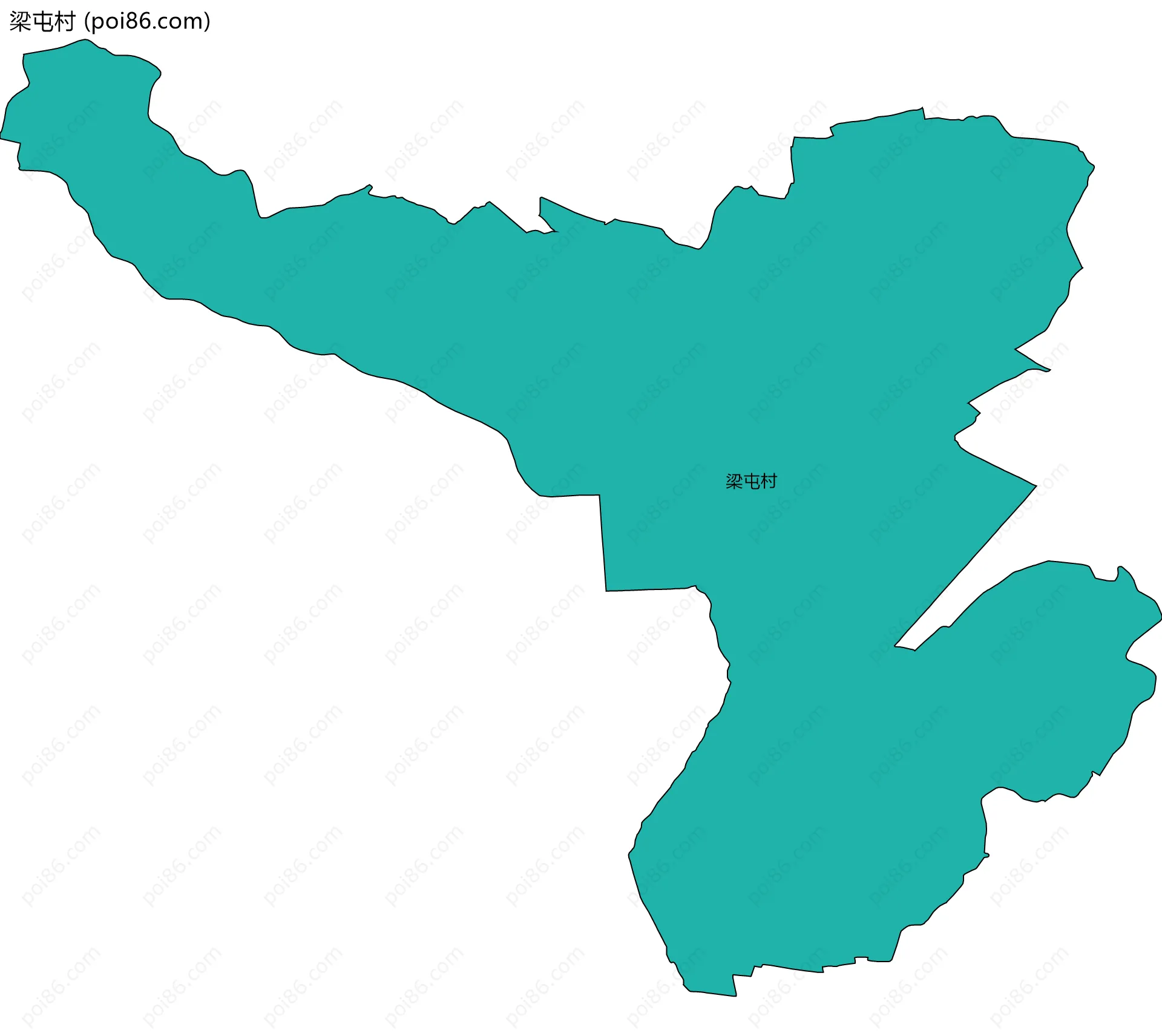 梁屯村边界地图