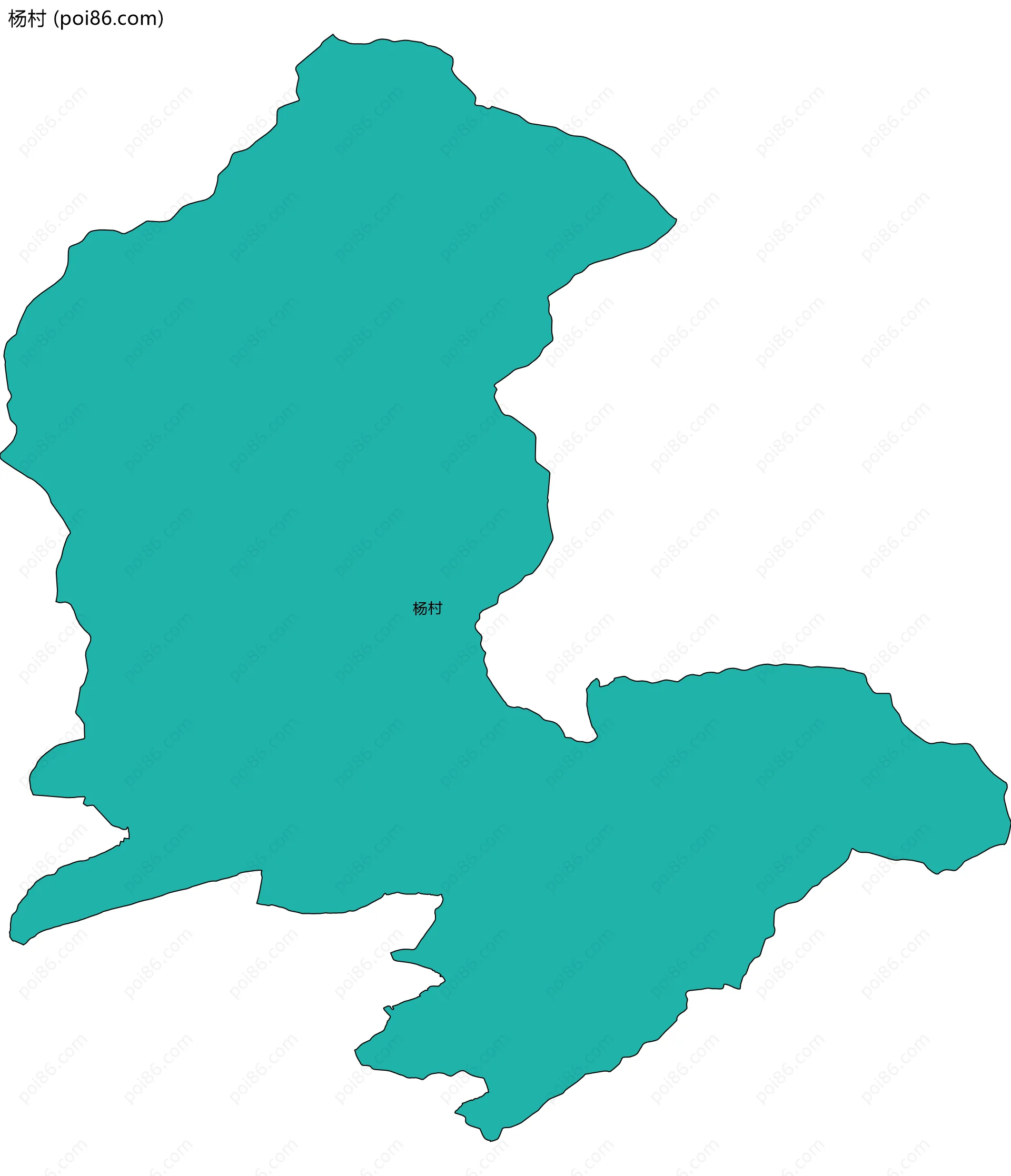 杨村边界地图