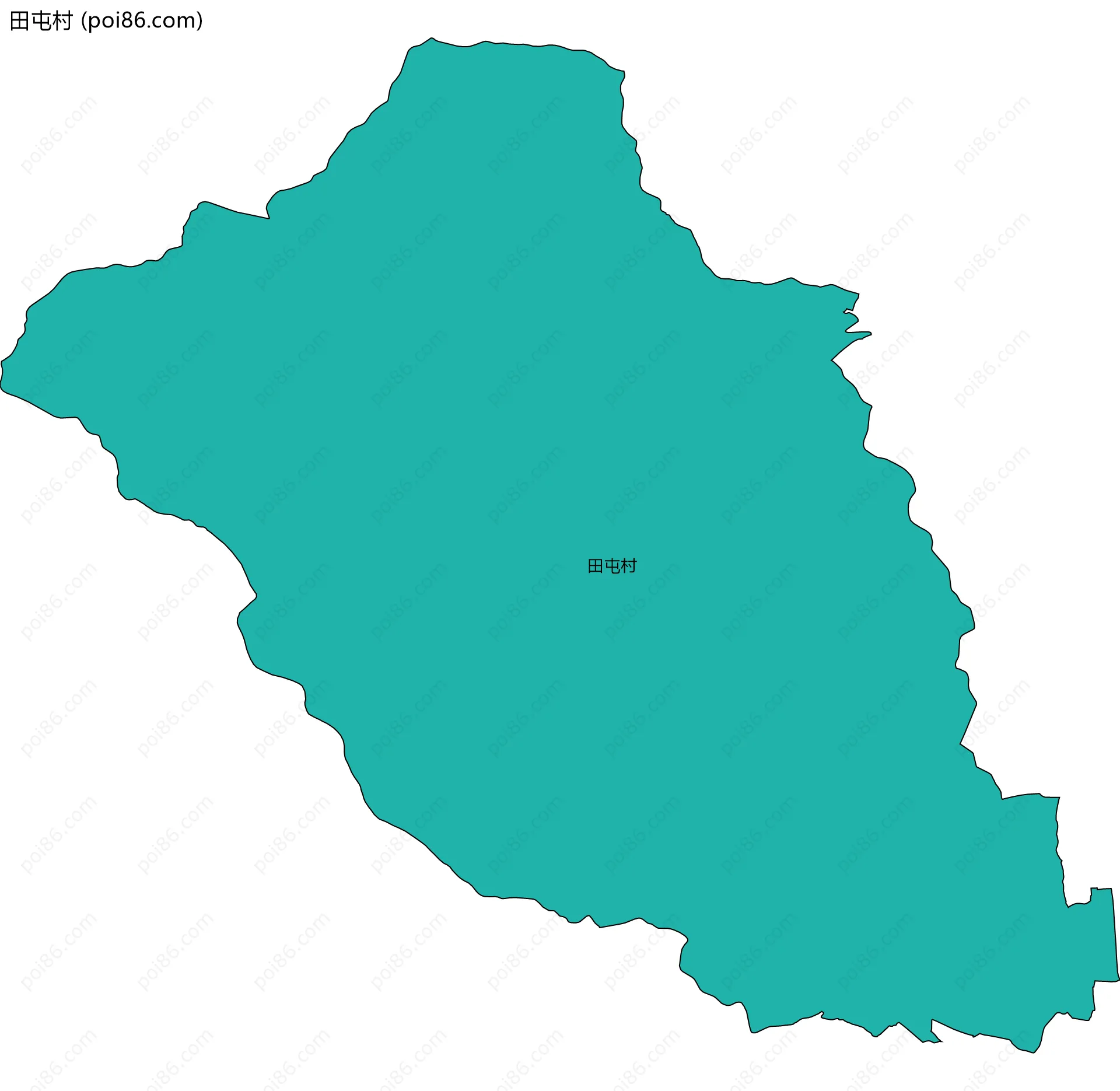 田屯村边界地图