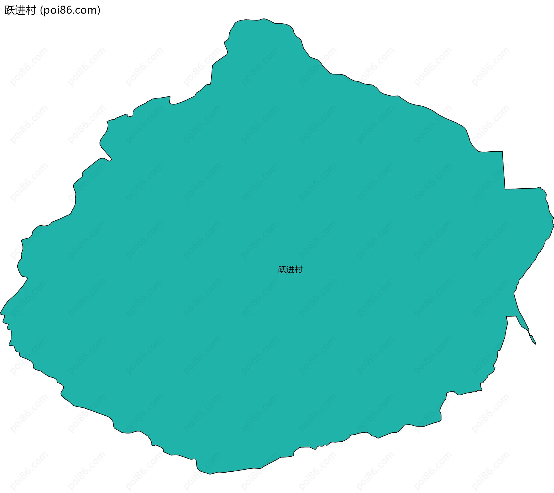 跃进村边界地图