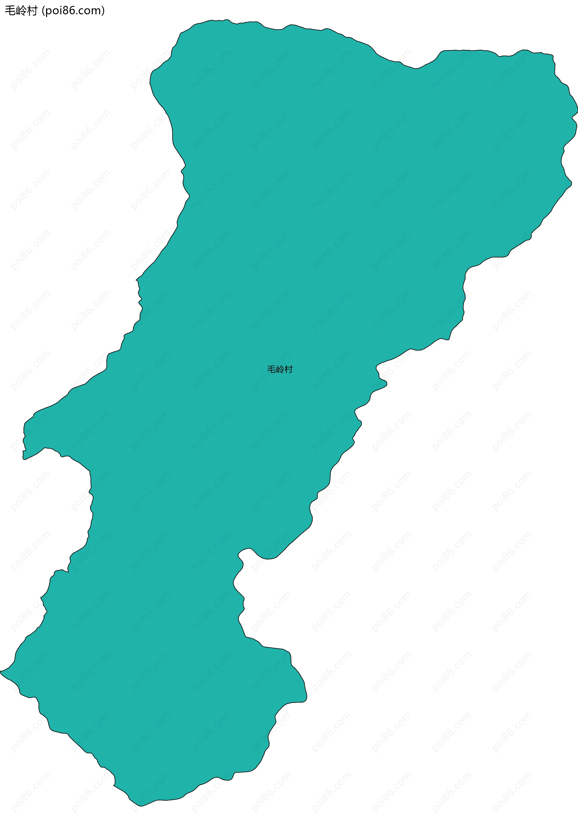 毛岭村边界地图