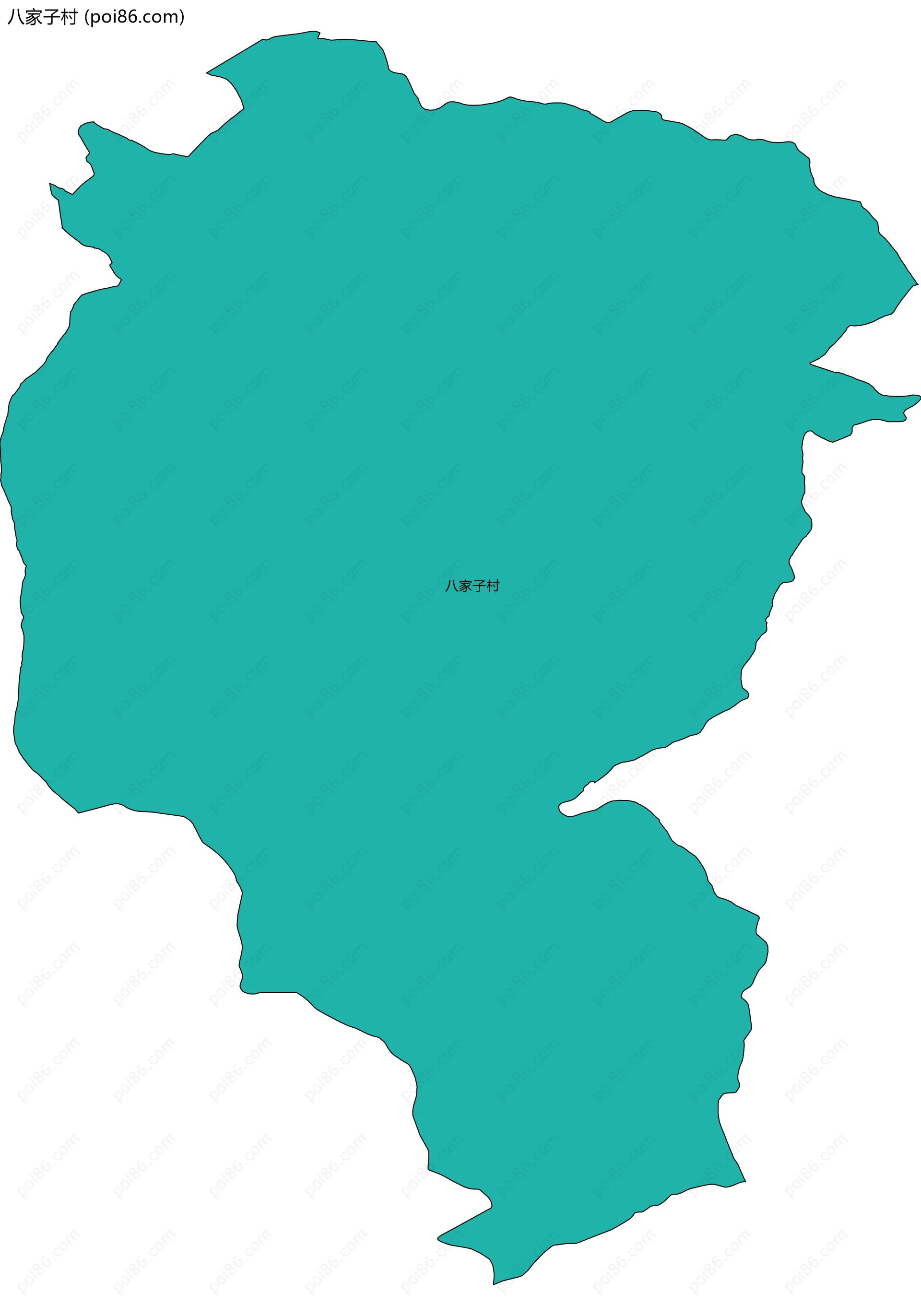 八家子村边界地图