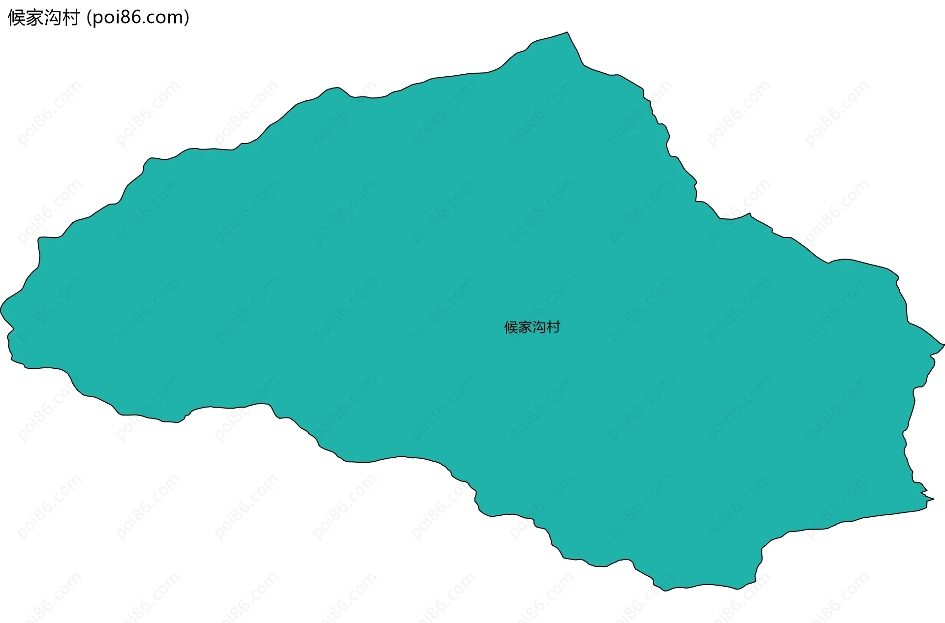 候家沟村边界地图