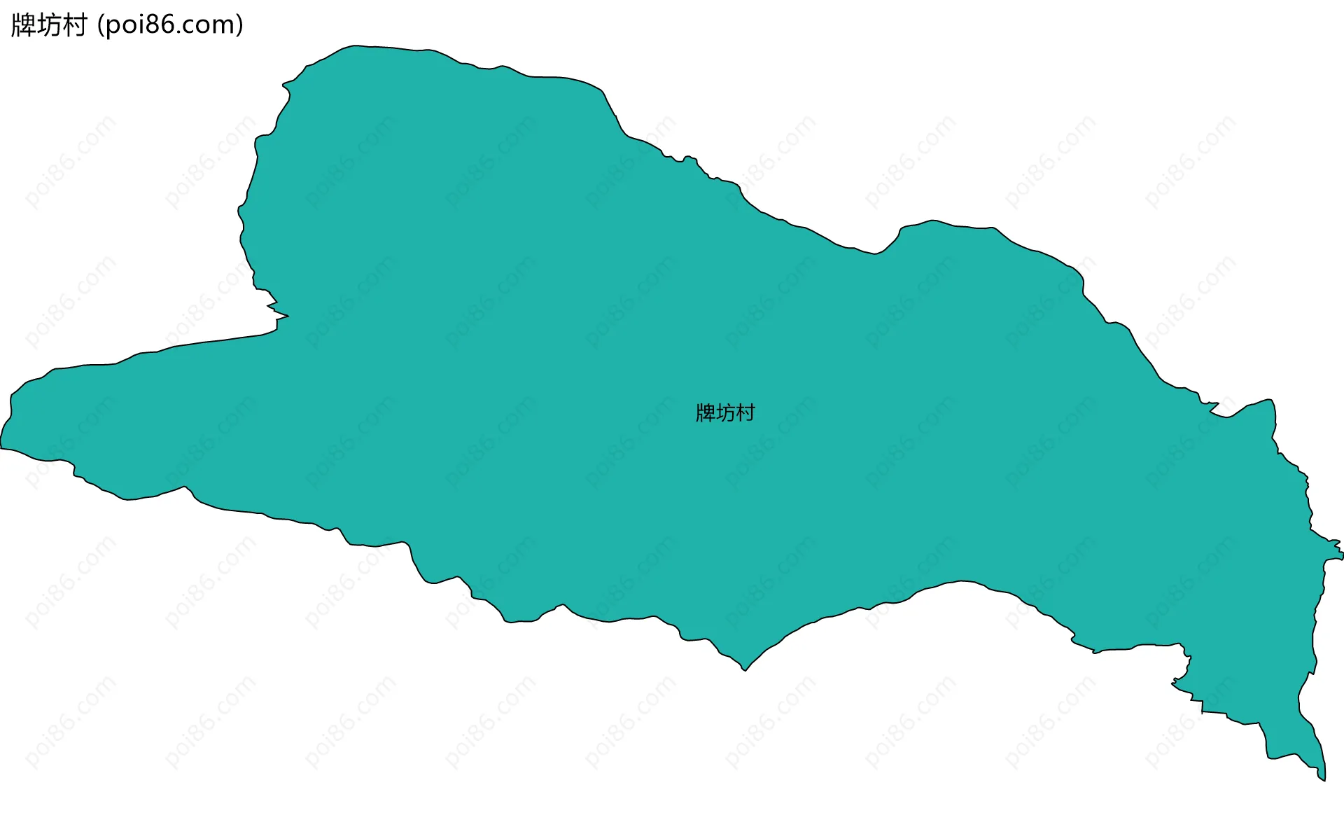 牌坊村边界地图