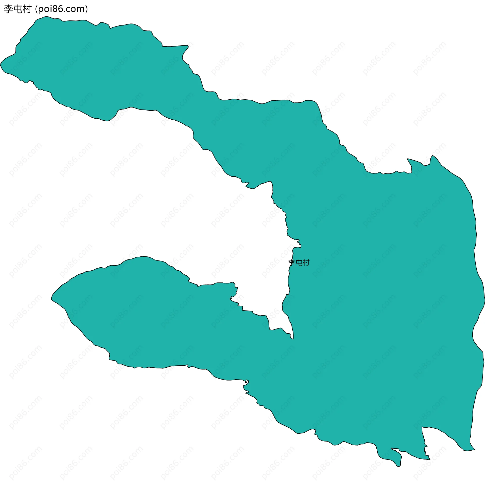 李屯村边界地图