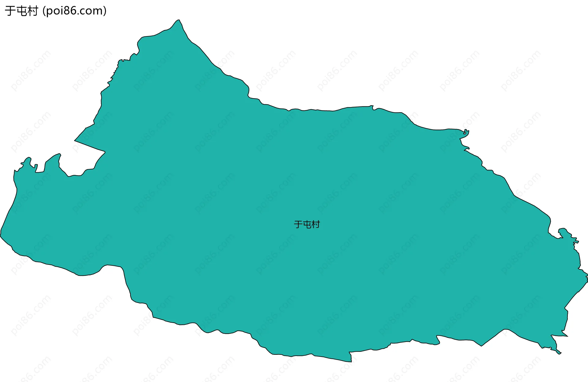 于屯村边界地图