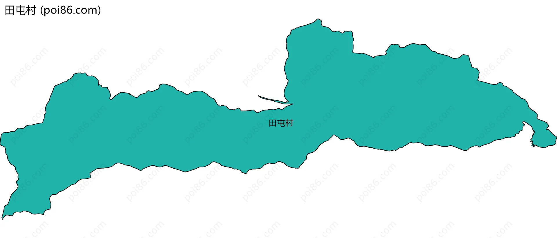 田屯村边界地图