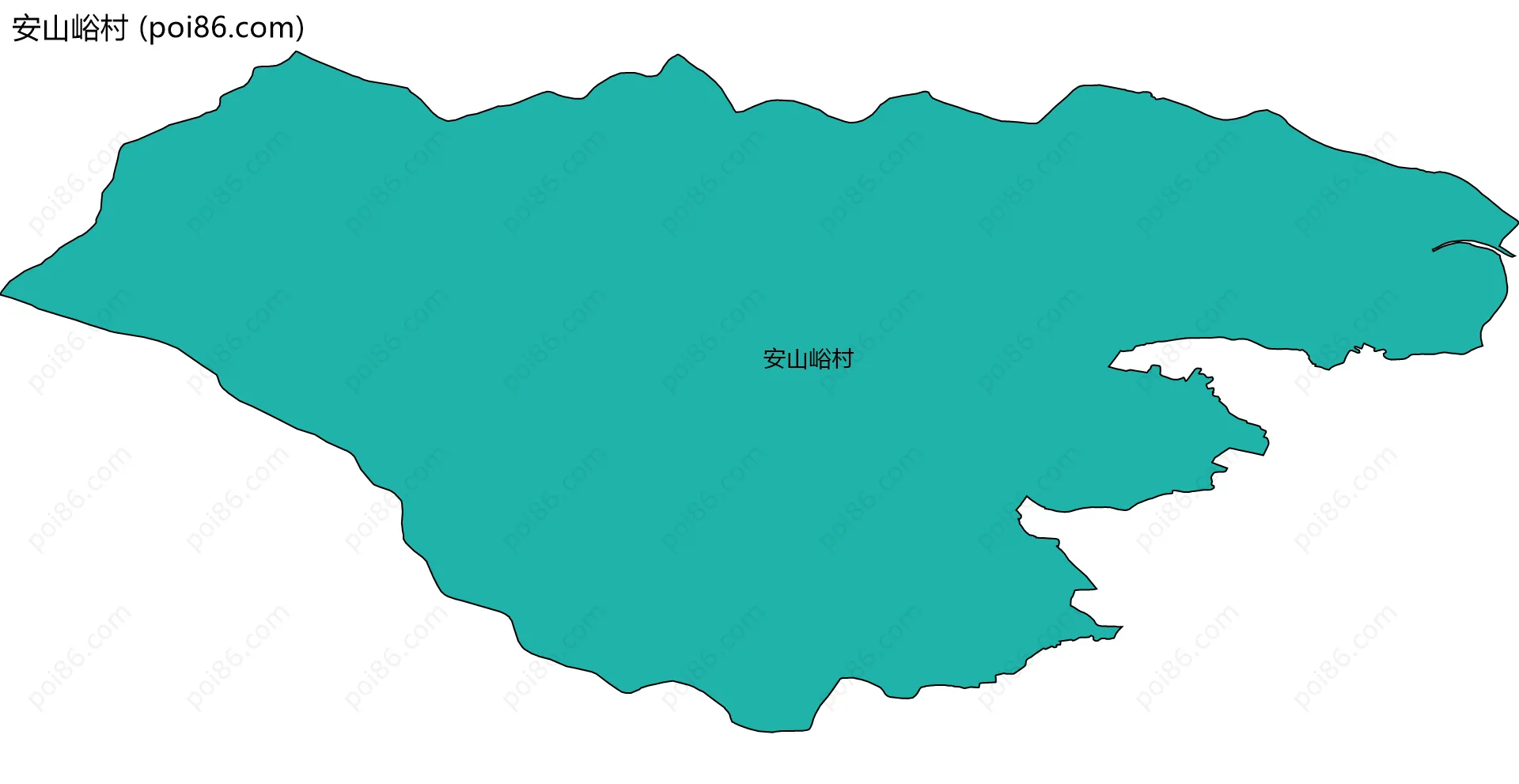 安山峪村边界地图