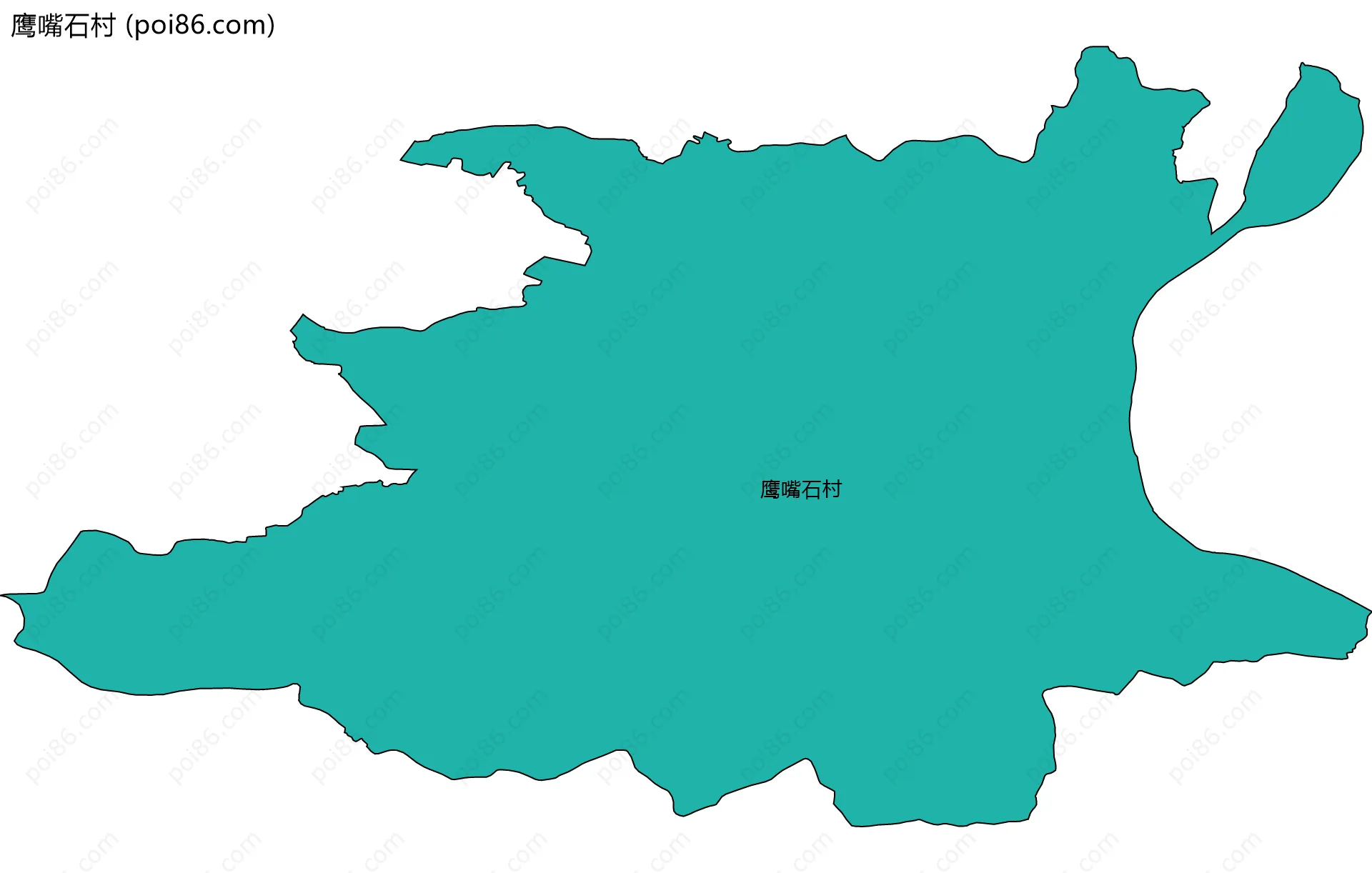 鹰嘴石村边界地图