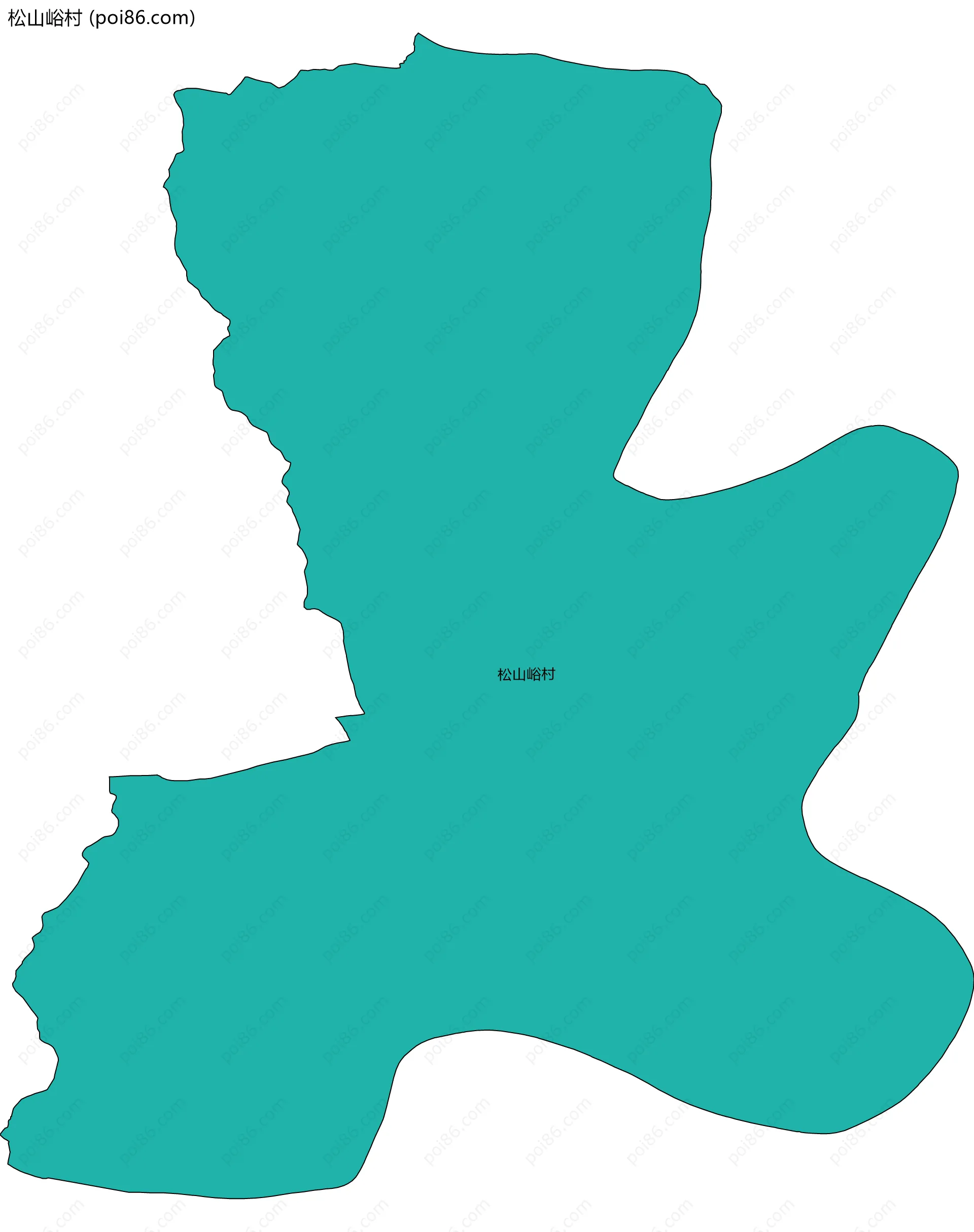 松山峪村边界地图