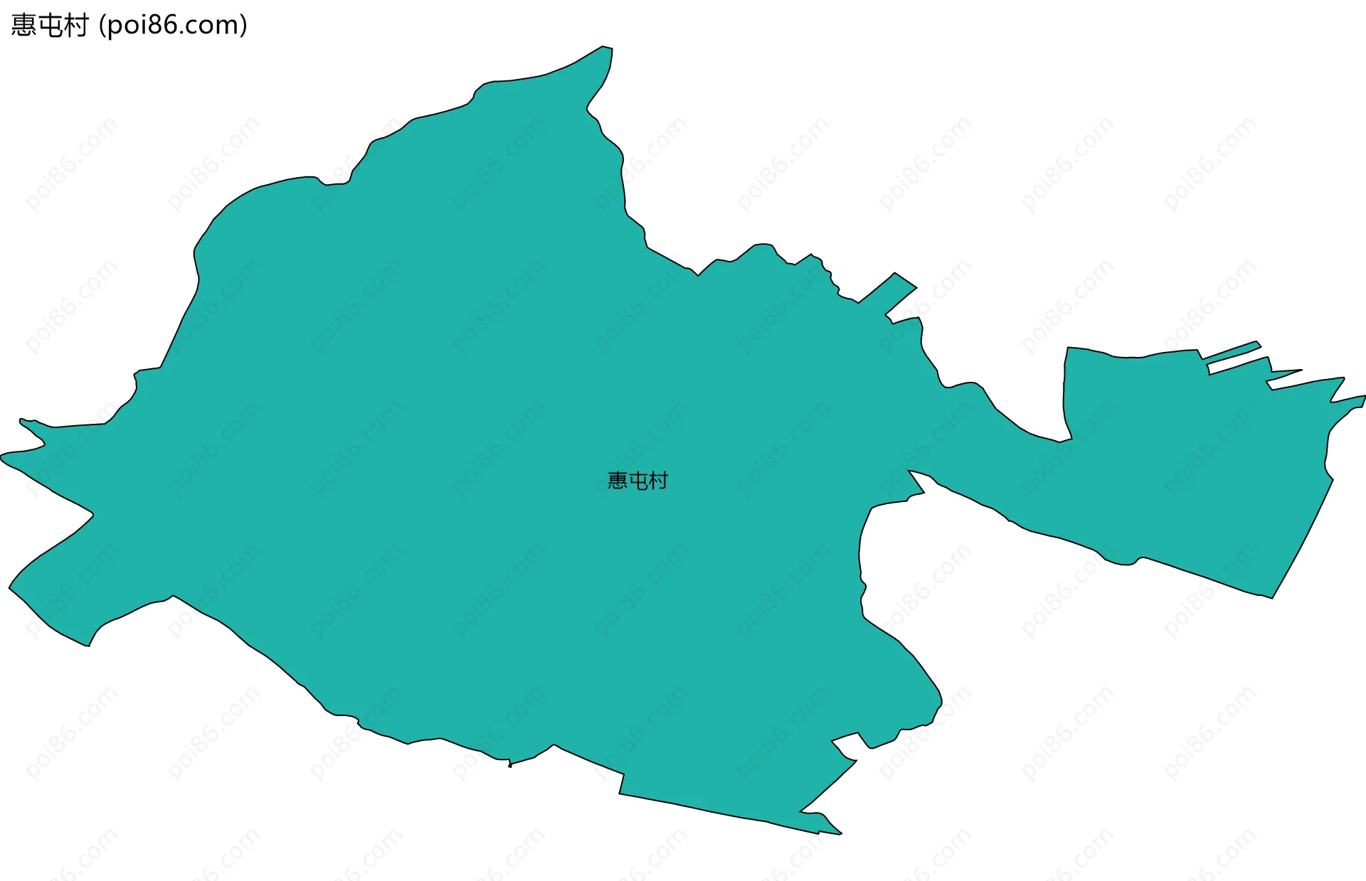 惠屯村边界地图