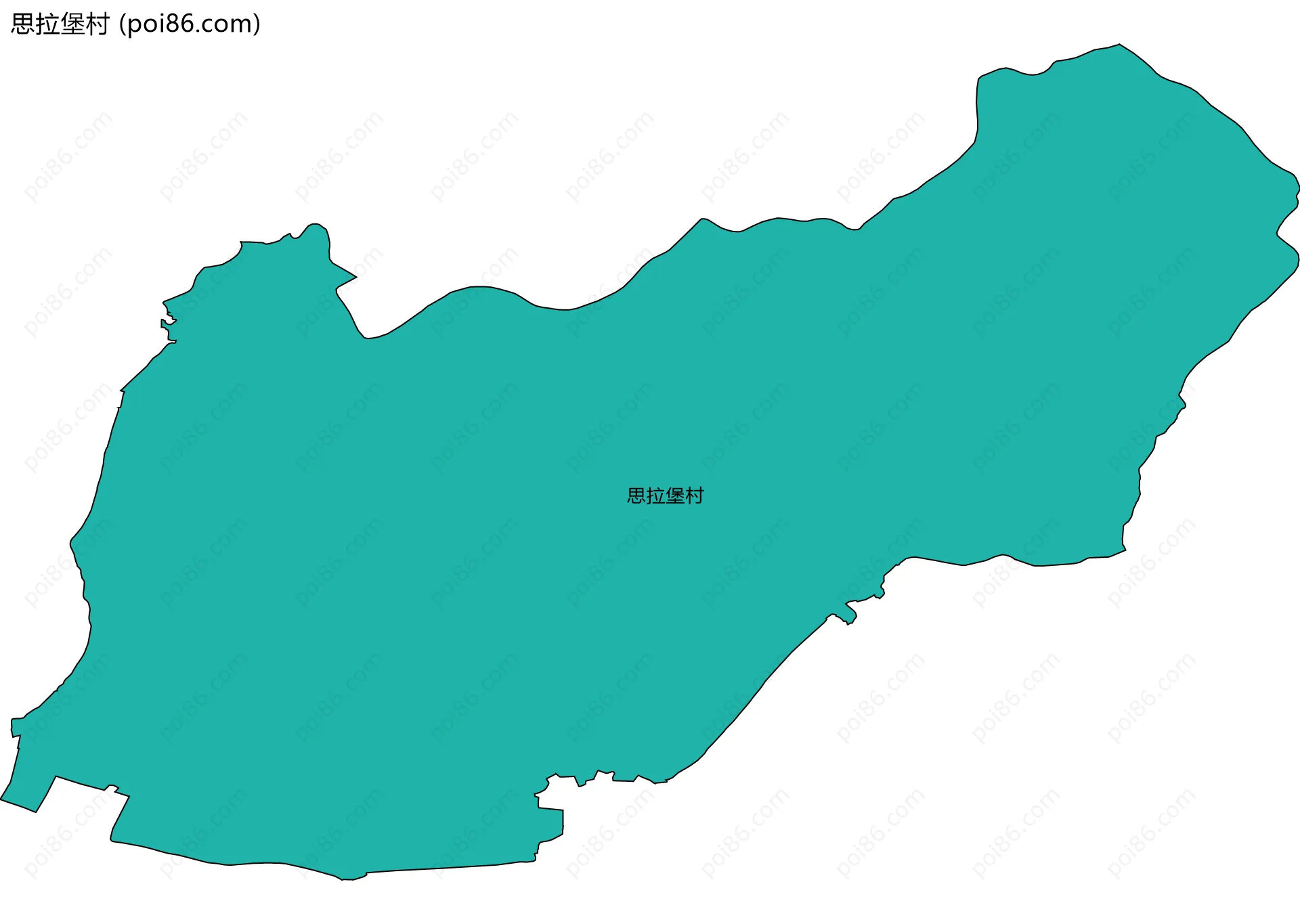 思拉堡村边界地图