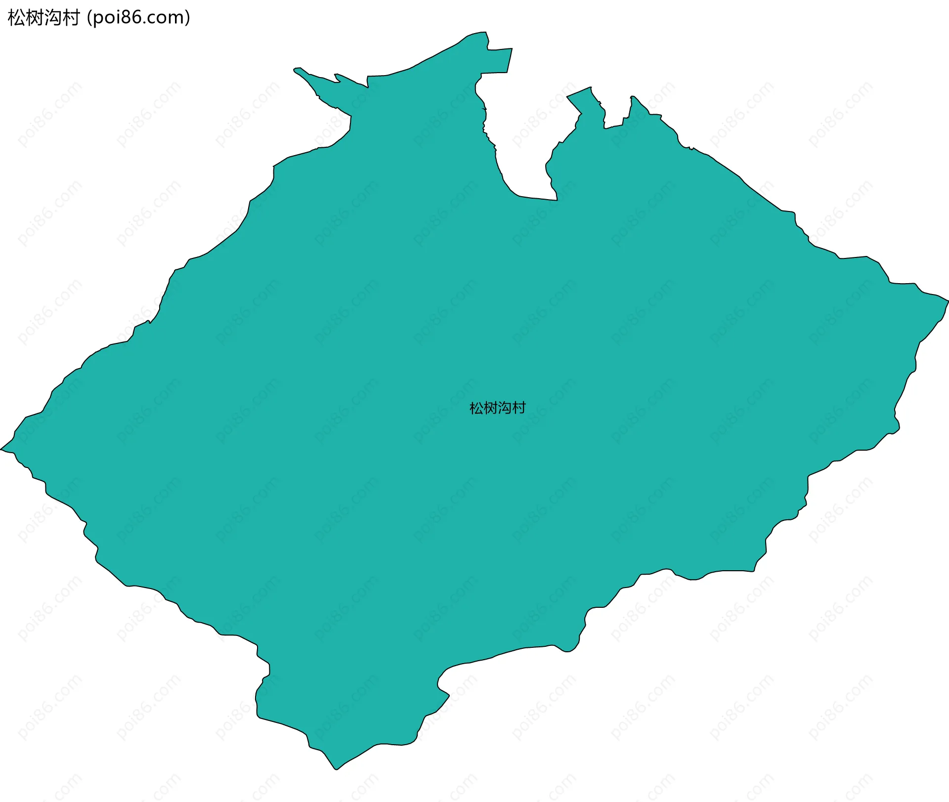 松树沟村边界地图