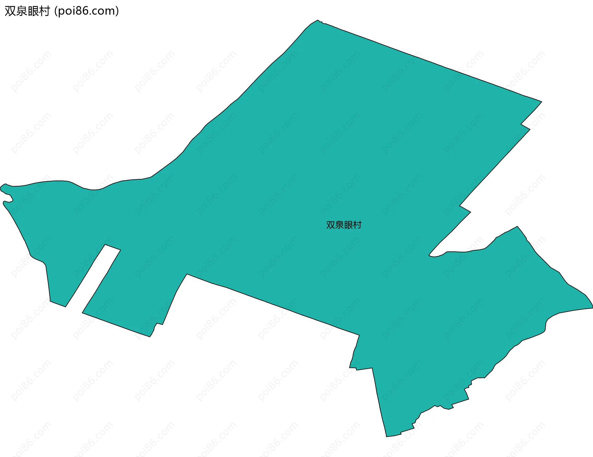 双泉眼村边界地图