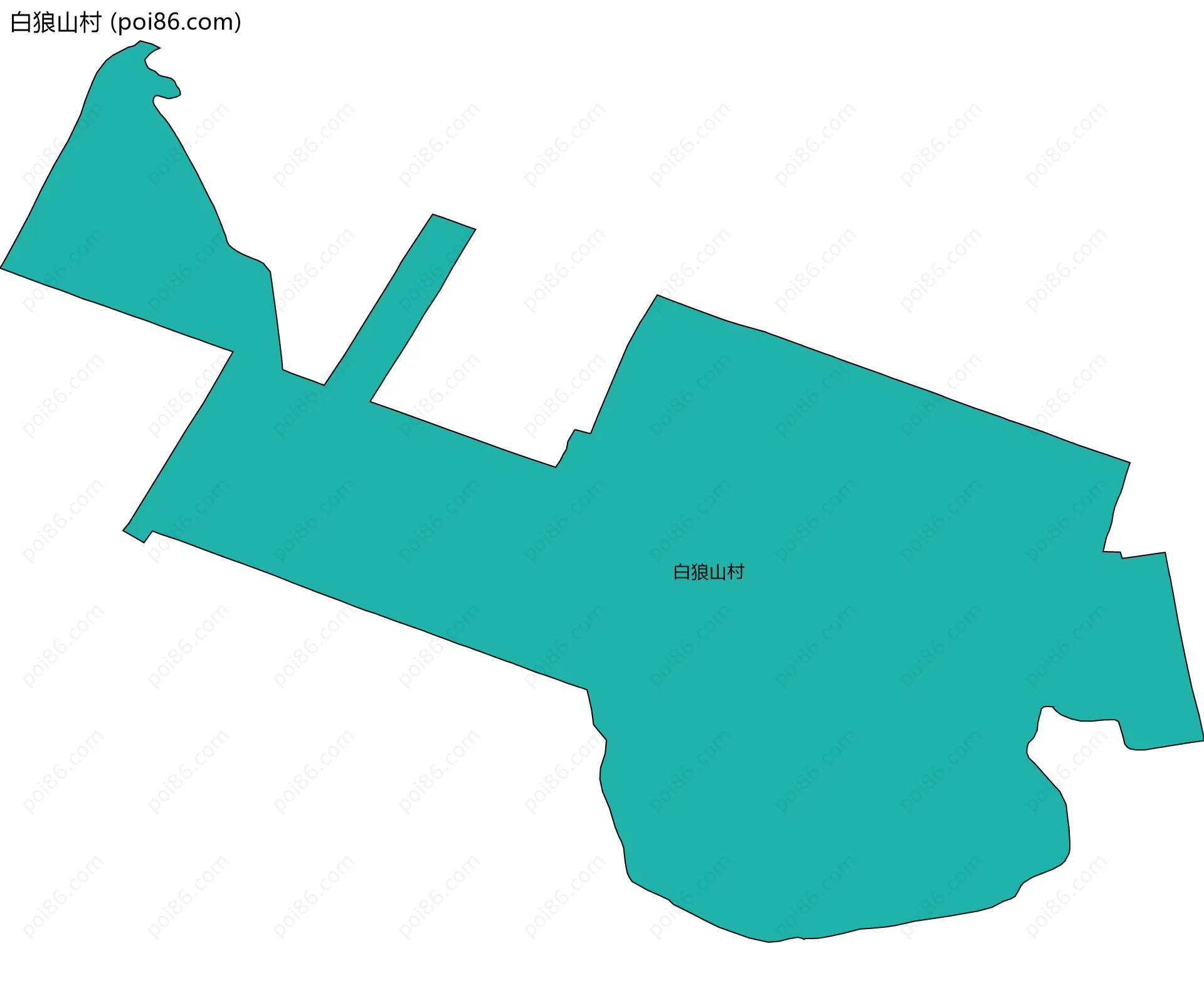 白狼山村边界地图