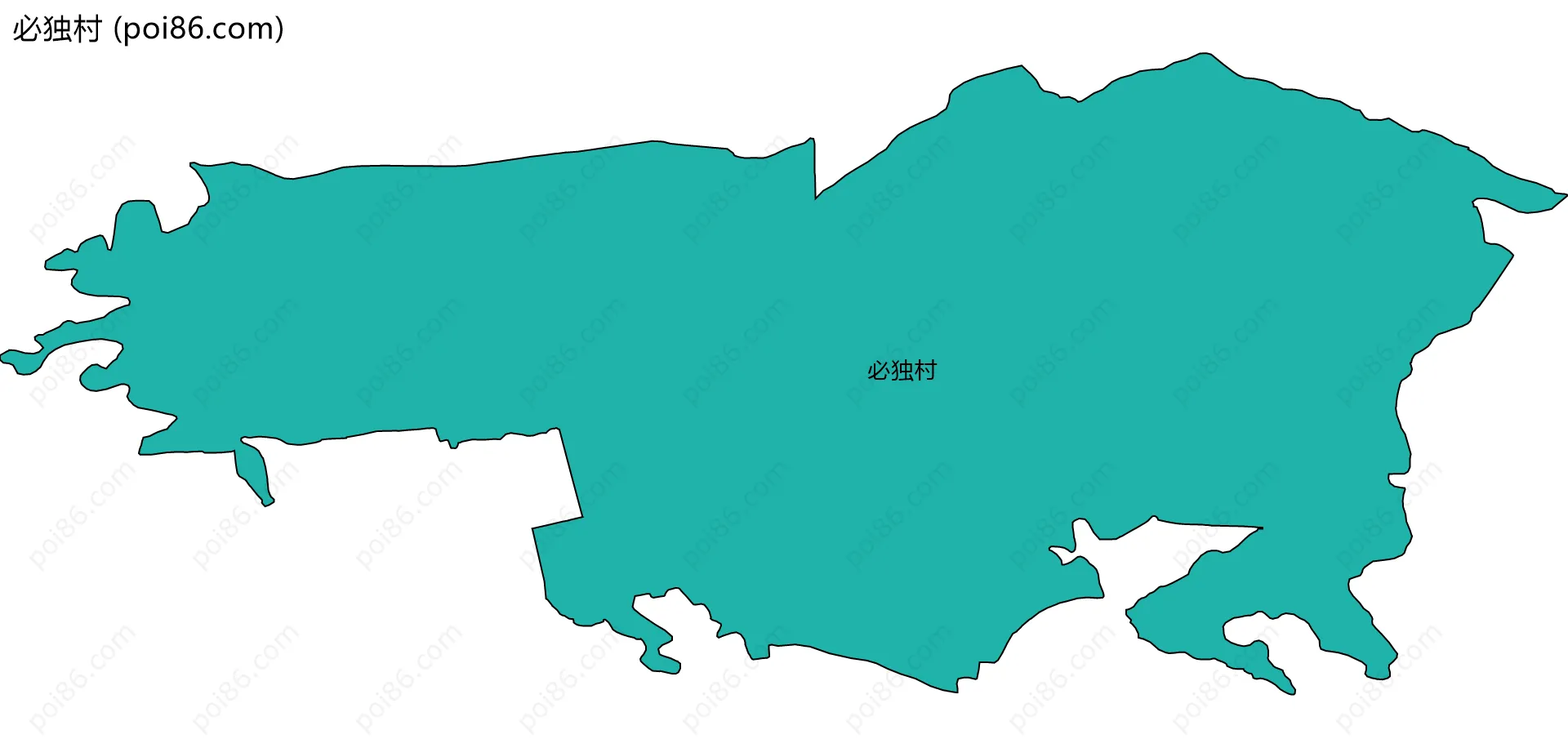 必独村边界地图