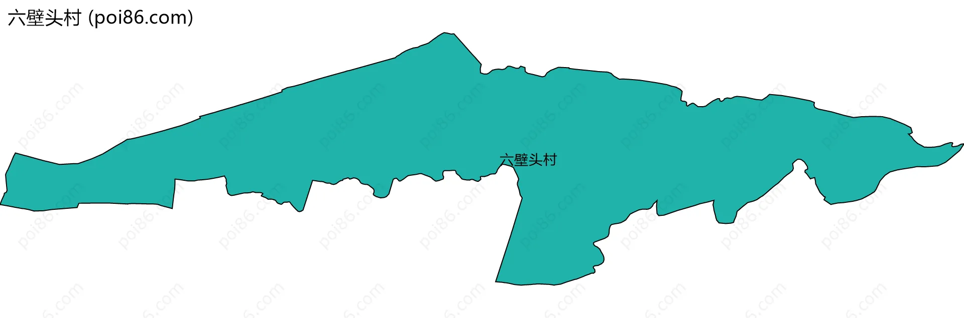 六壁头村边界地图