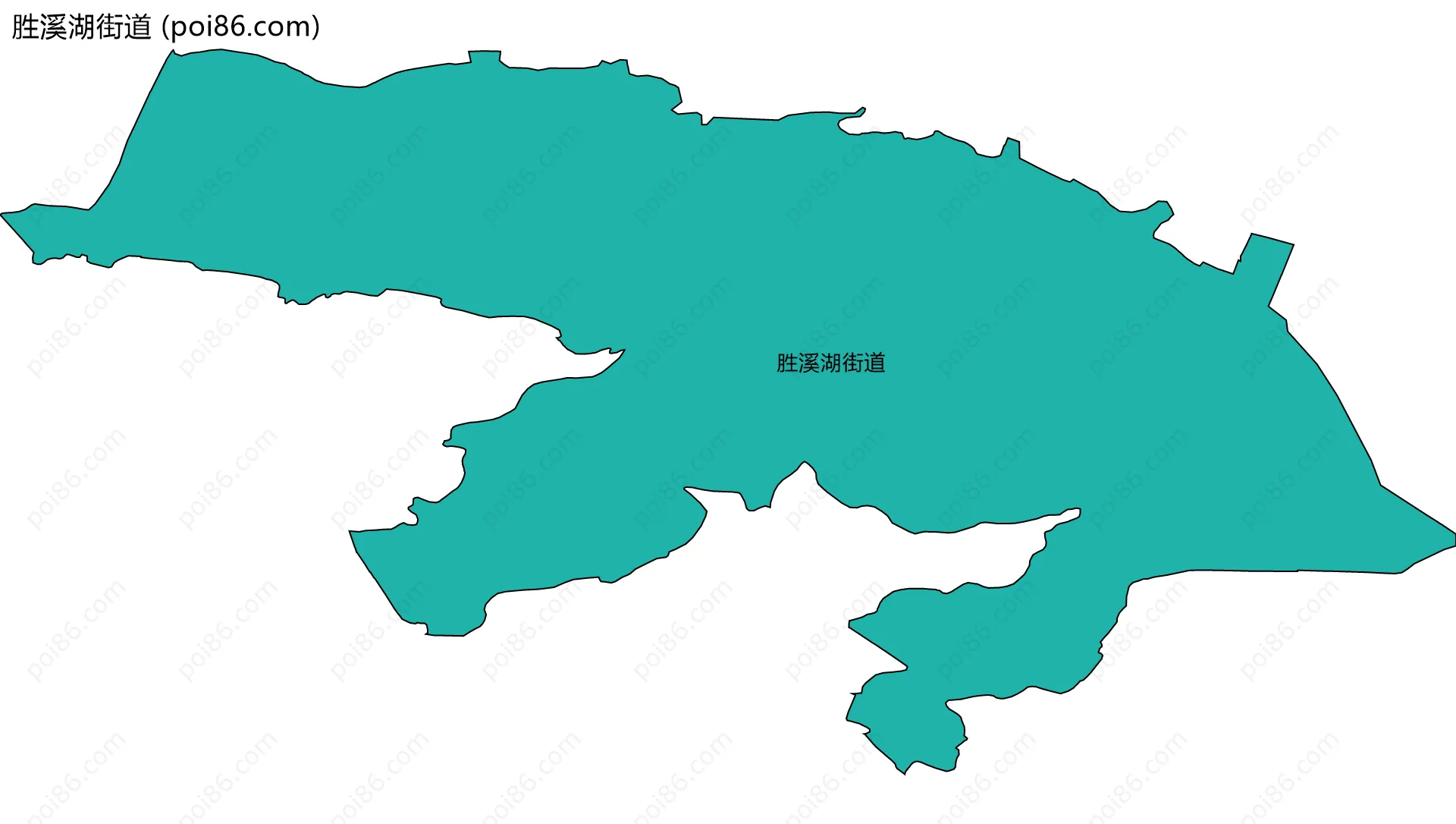 胜溪湖街道边界地图